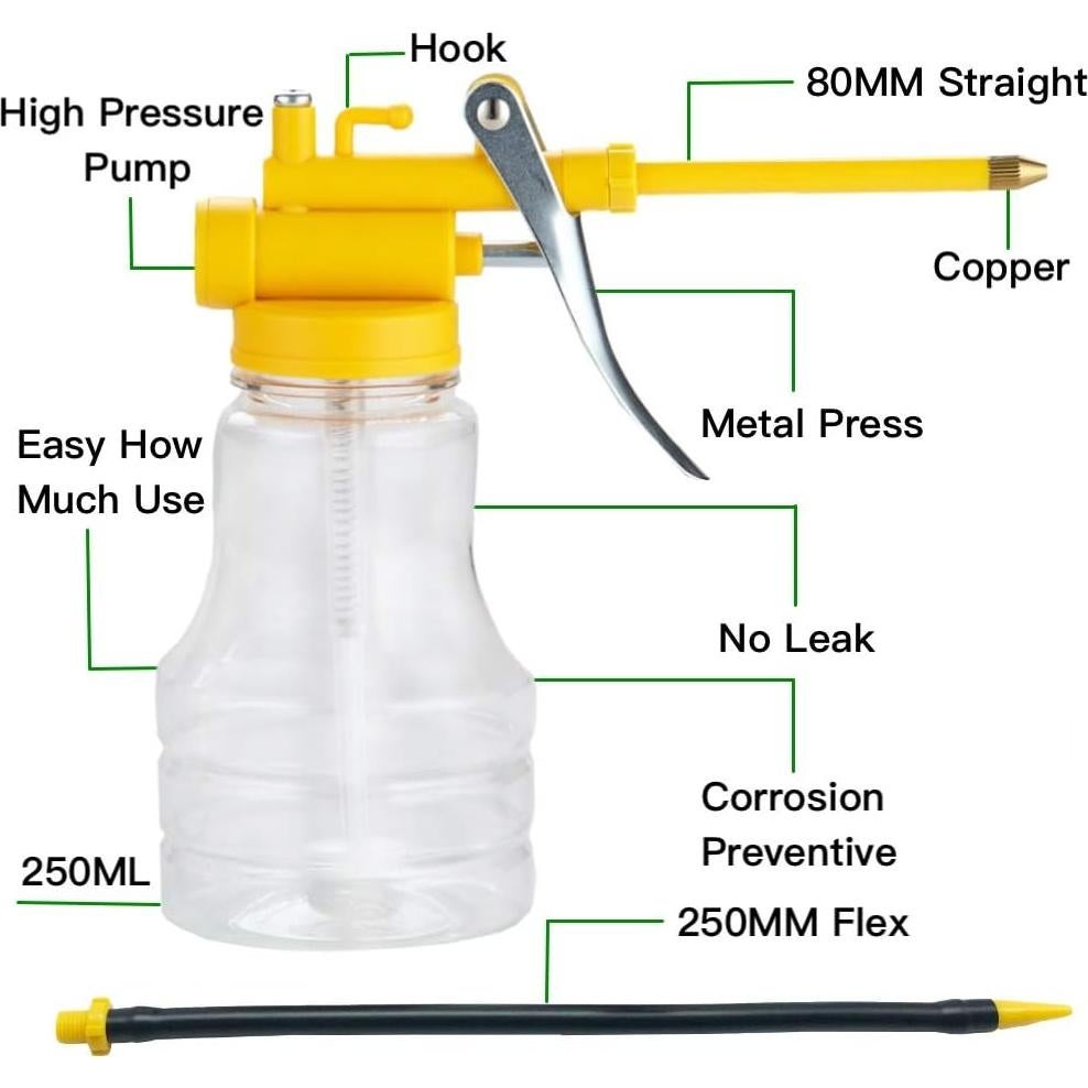 Juego de Latas de Aceite Junchi 250ml con Puntas Flexibles