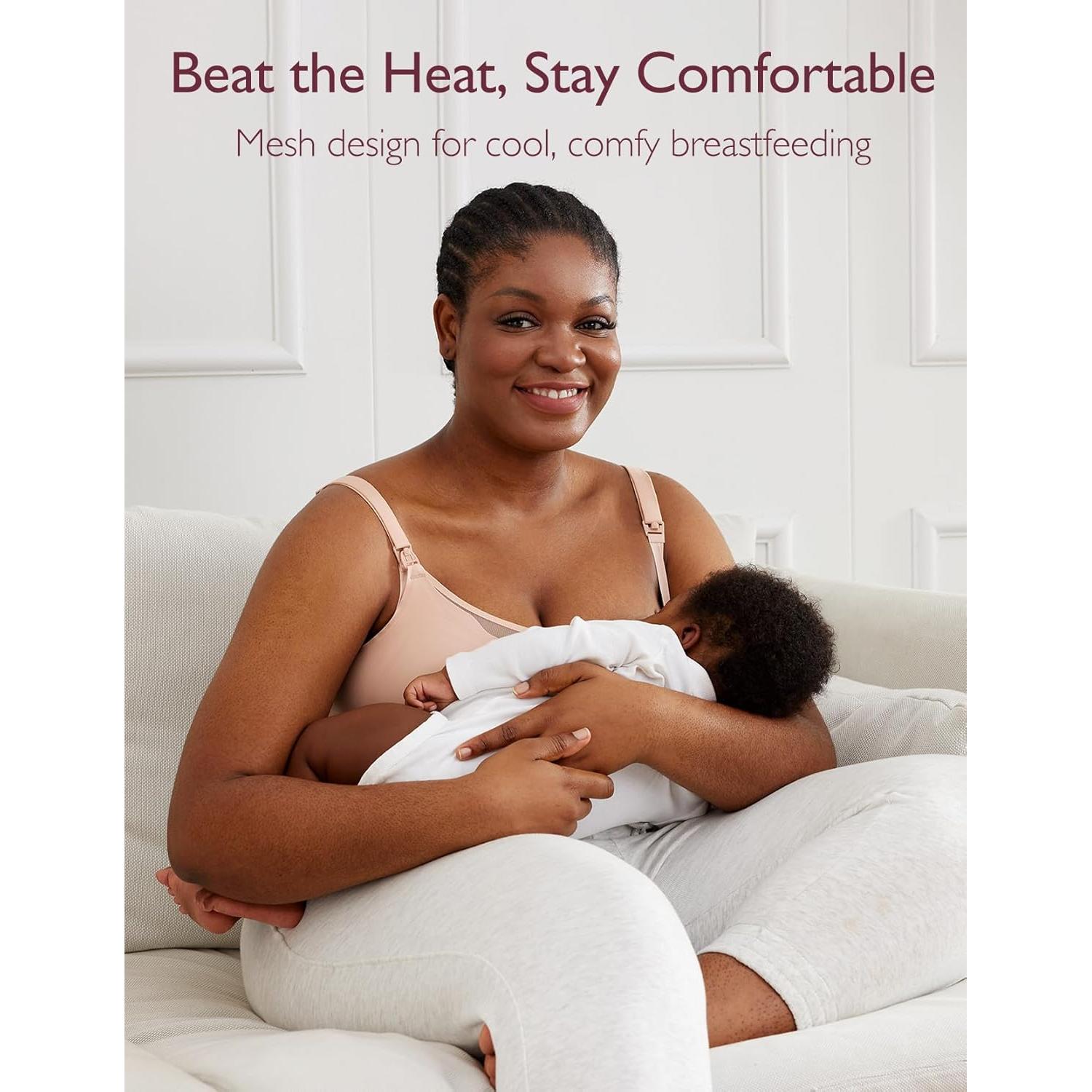 Sostén de Lactancia Momcozy Mediano Rosa Ostra Transpirable