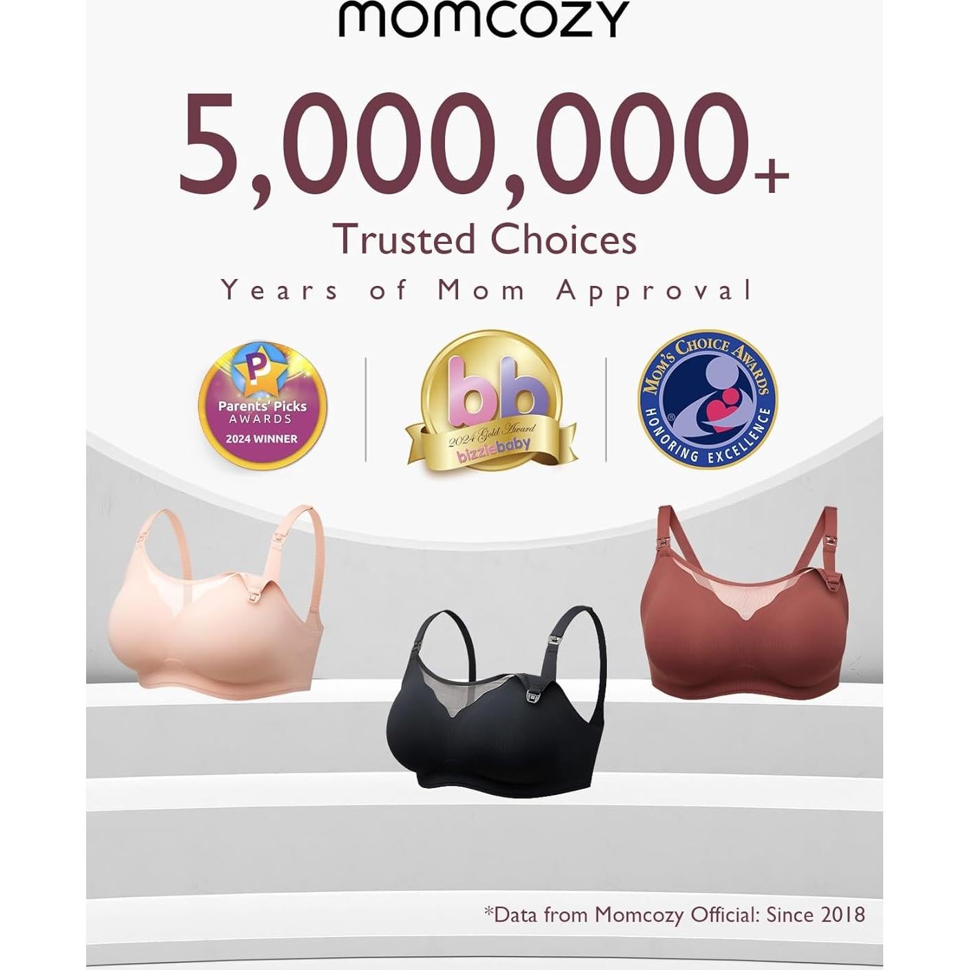 Sostén de Lactancia Momcozy Mediano Rosa Ostra Transpirable