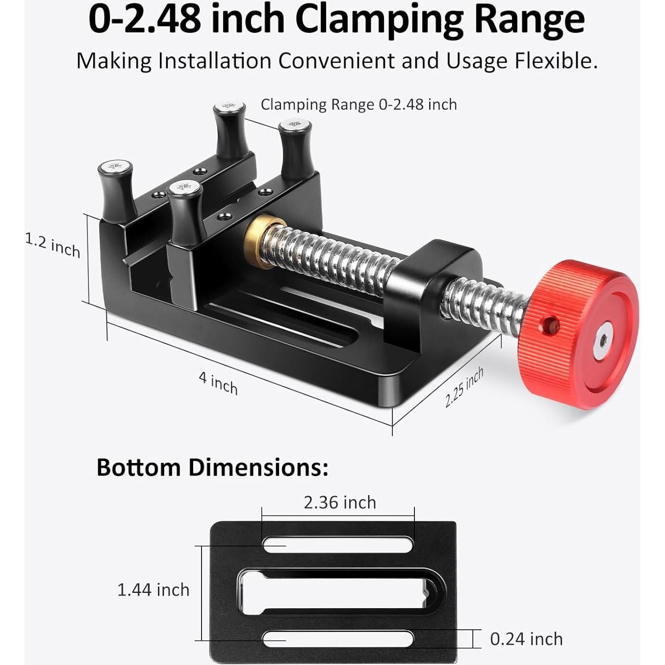 Mini Prensa de Taladro ArtyMaster WT104 - Aluminio 0-6.3 cm