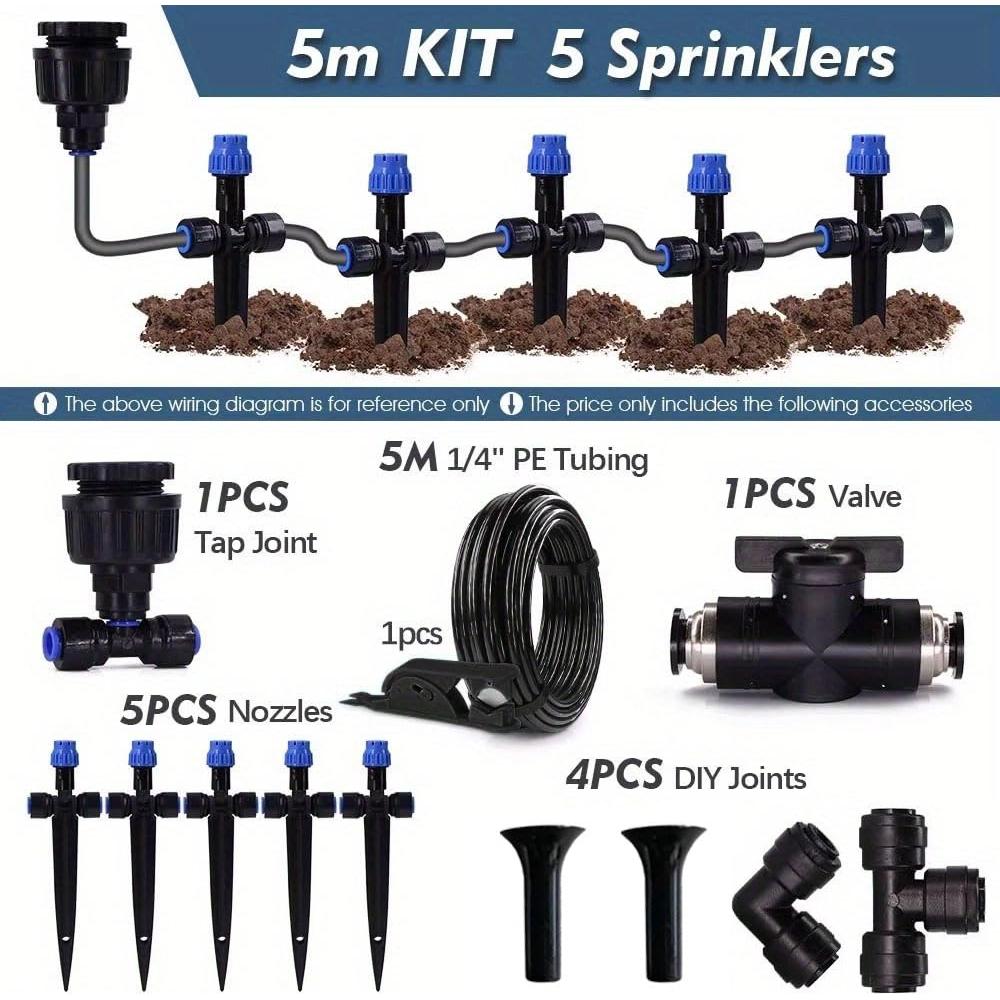Kit de riego por goteo CHEYEEHOME 5m conexión rápida