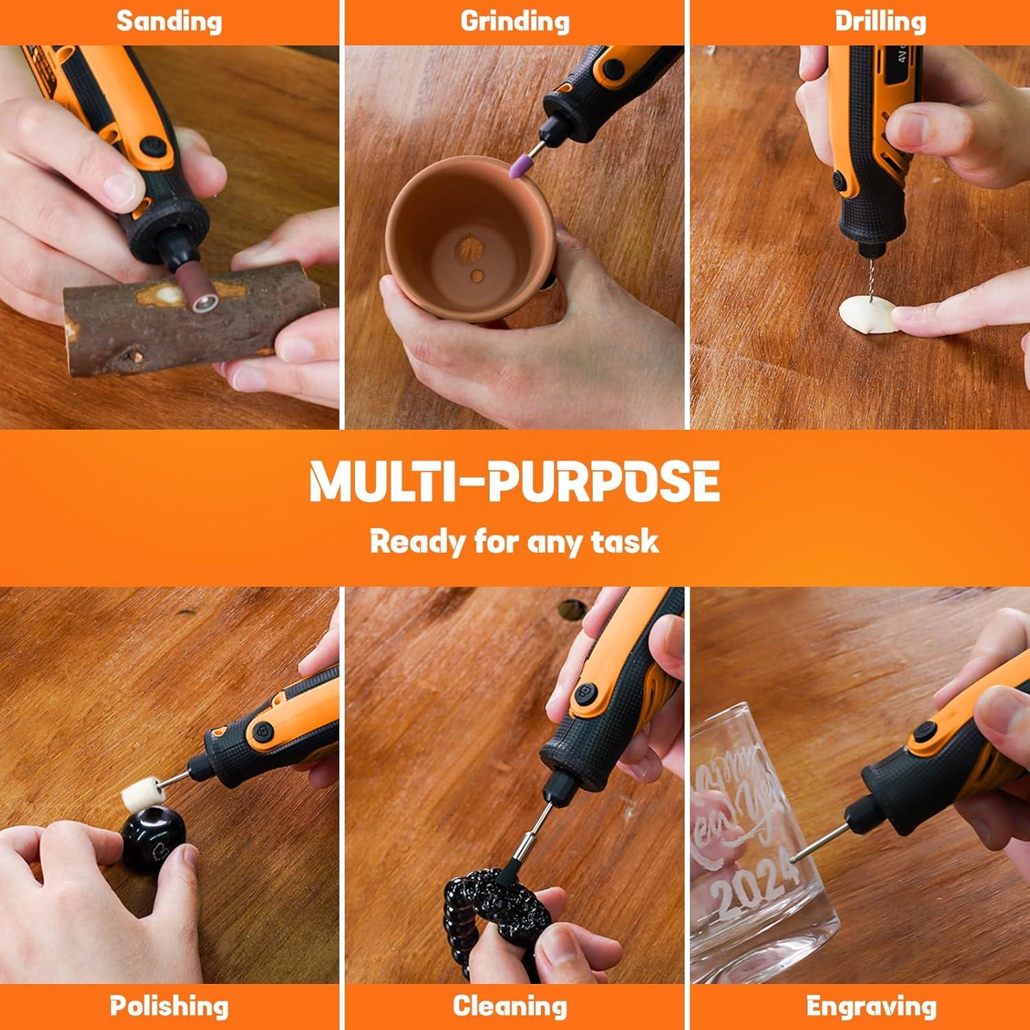 Mini Herramienta Rotativa Inalámbrica HARDELL 4V 15000RPM