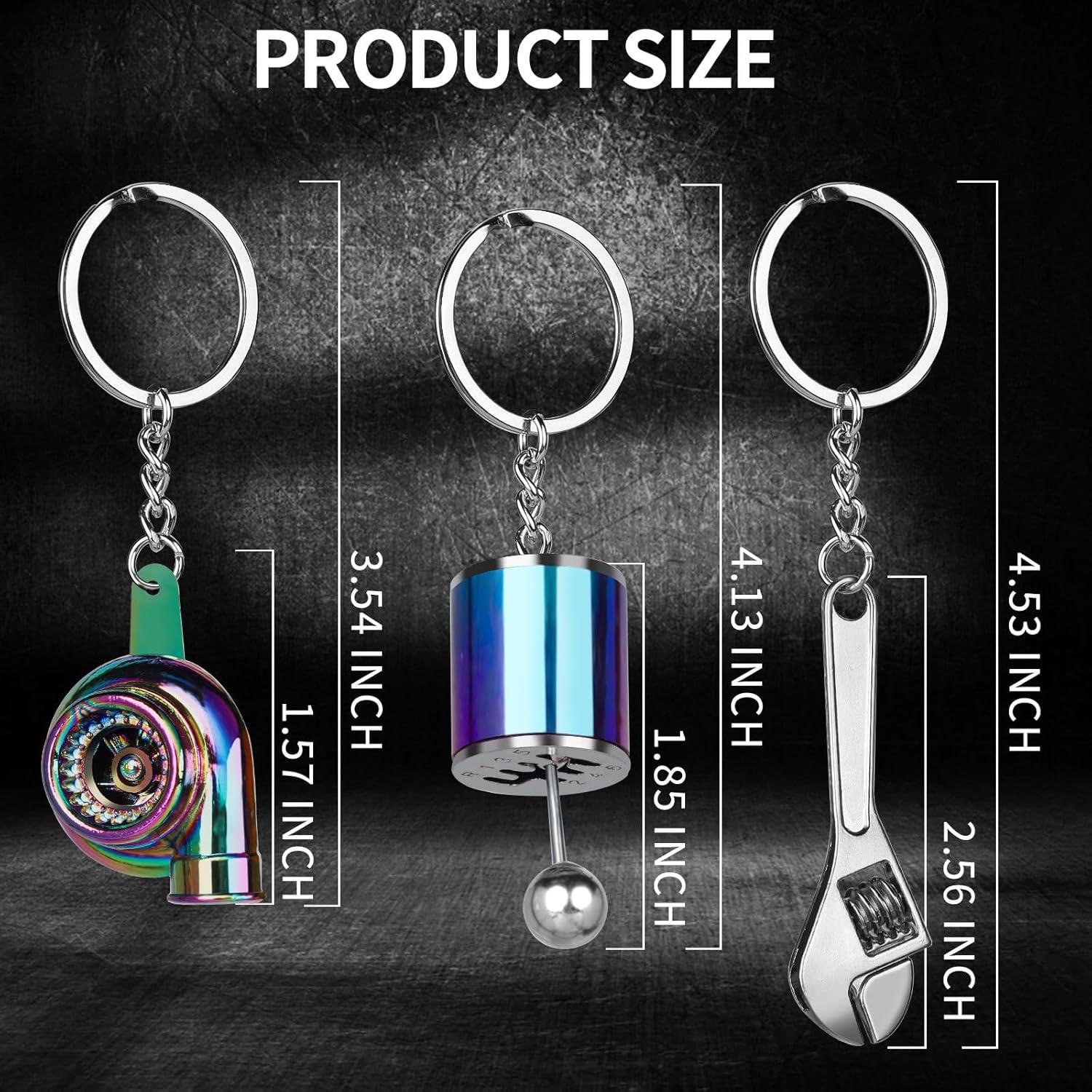 Juego de Llaveros de Metal HNYYZL 6 Piezas Auto Turbo