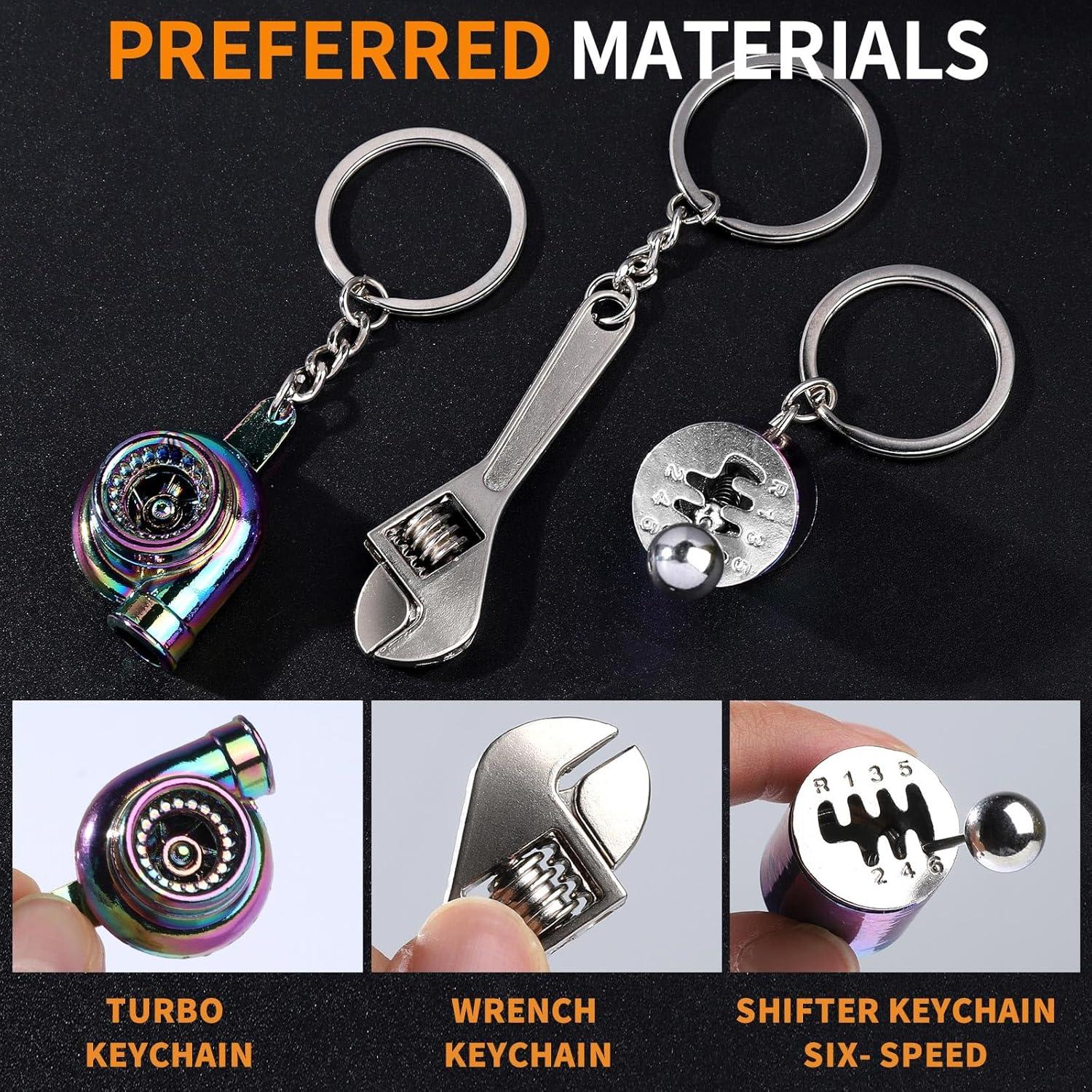 Juego de Llaveros de Metal HNYYZL 6 Piezas Auto Turbo