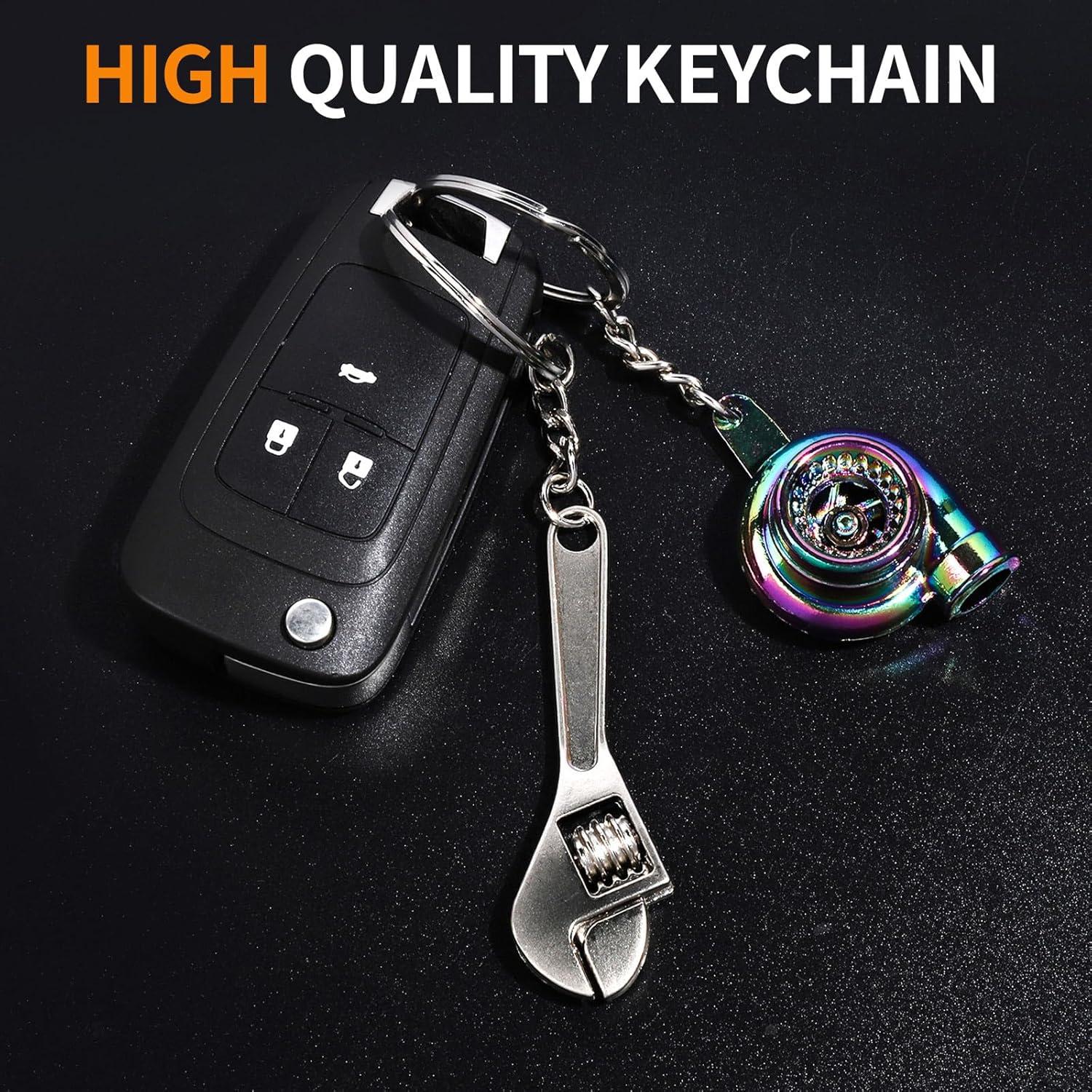 Juego de Llaveros de Metal HNYYZL 6 Piezas Auto Turbo