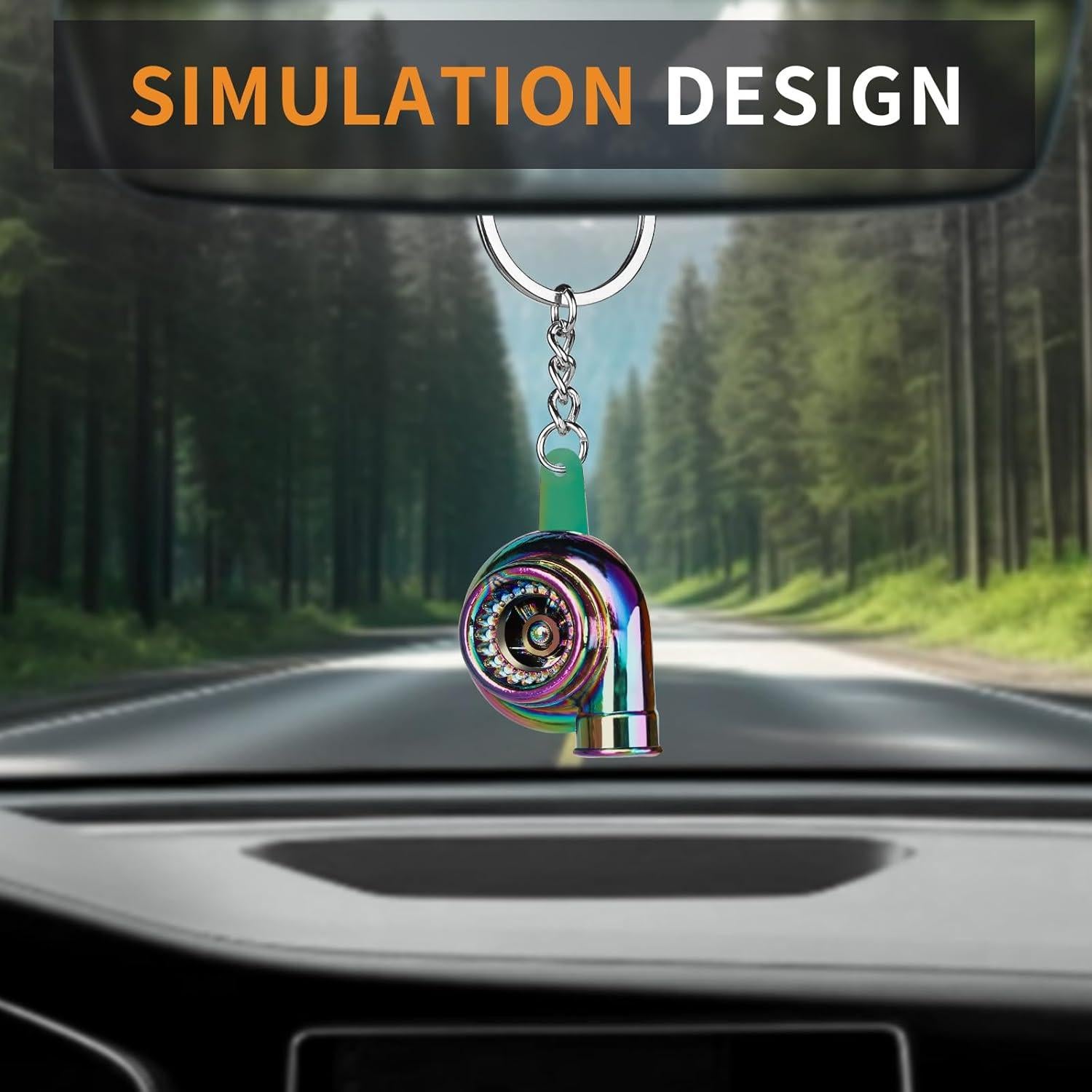 Juego de Llaveros de Metal HNYYZL 6 Piezas Auto Turbo