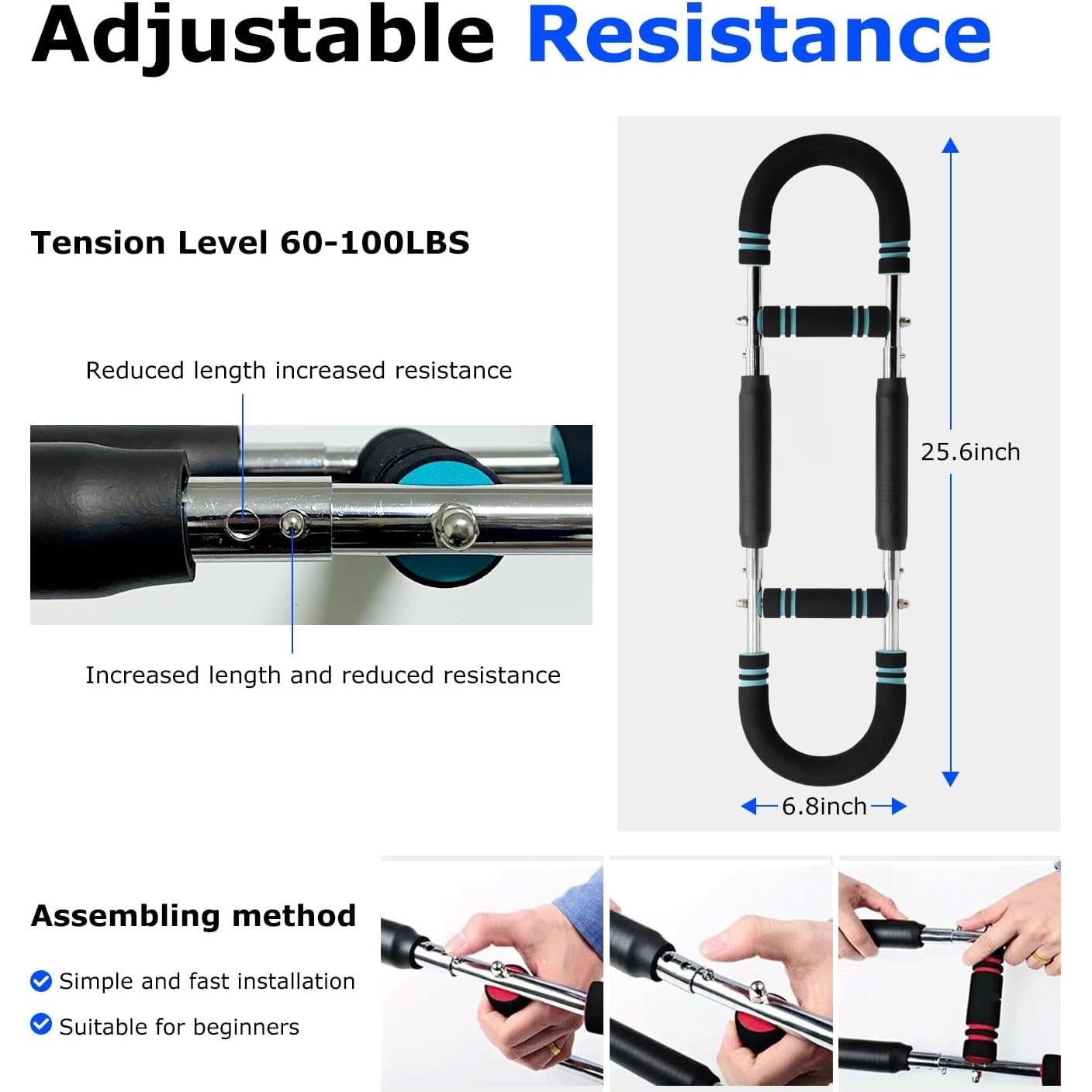 Entrenador de brazos Twister DiazEase 60-100kg portátil