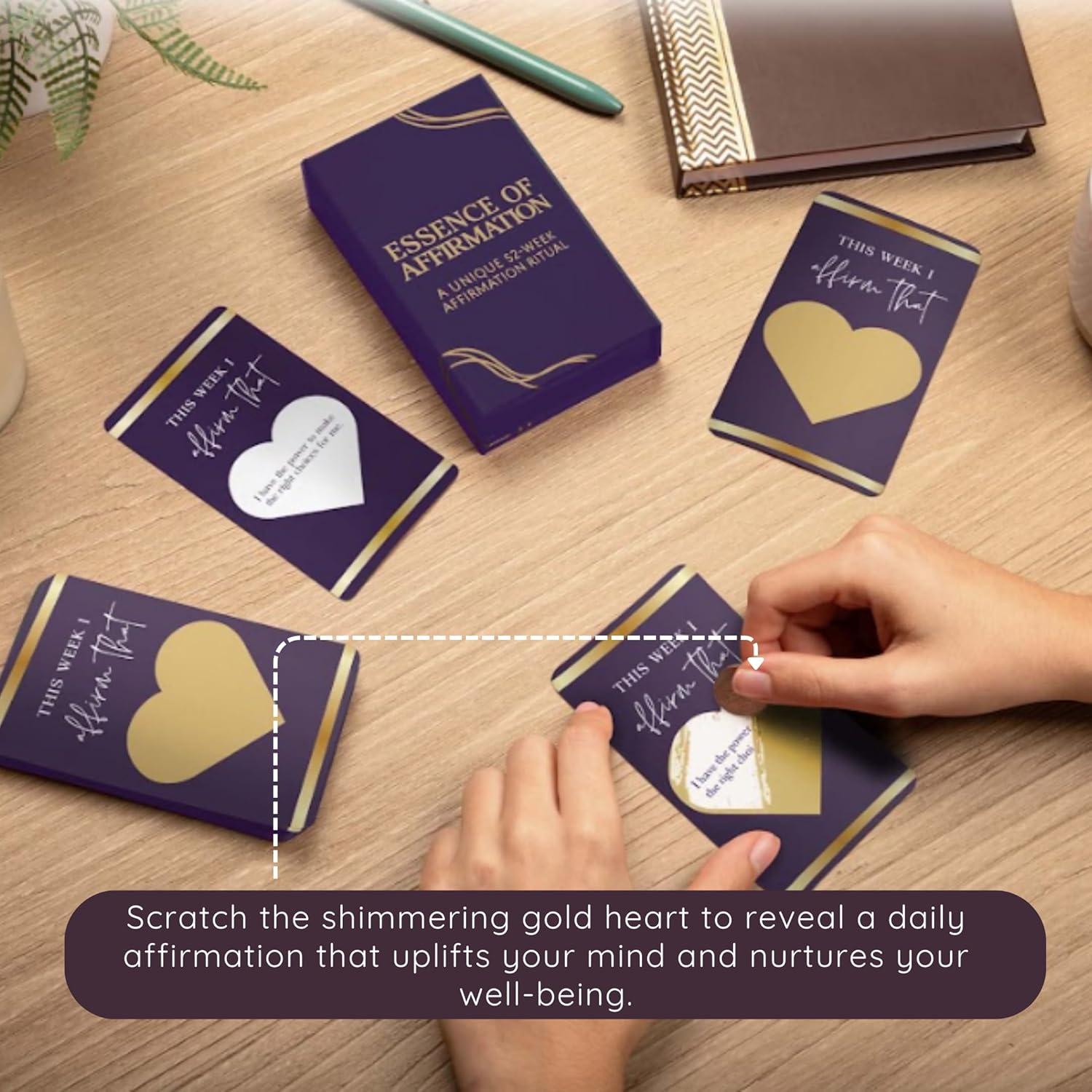 Tarjetas de Rascar Afirmaciones SHINE SPARKLE SLAY - 52 Semanas