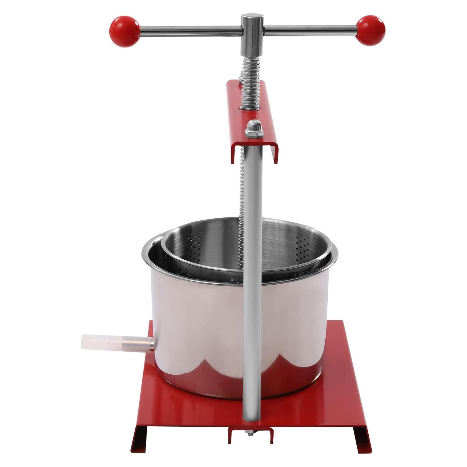 Prensa Manual de Vino DUTTIETY 6L Acero Inoxidable