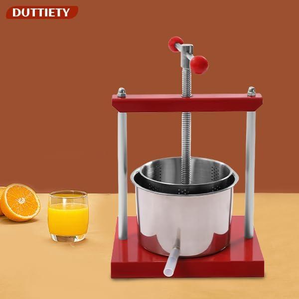 Prensa Manual de Vino DUTTIETY 6L Acero Inoxidable