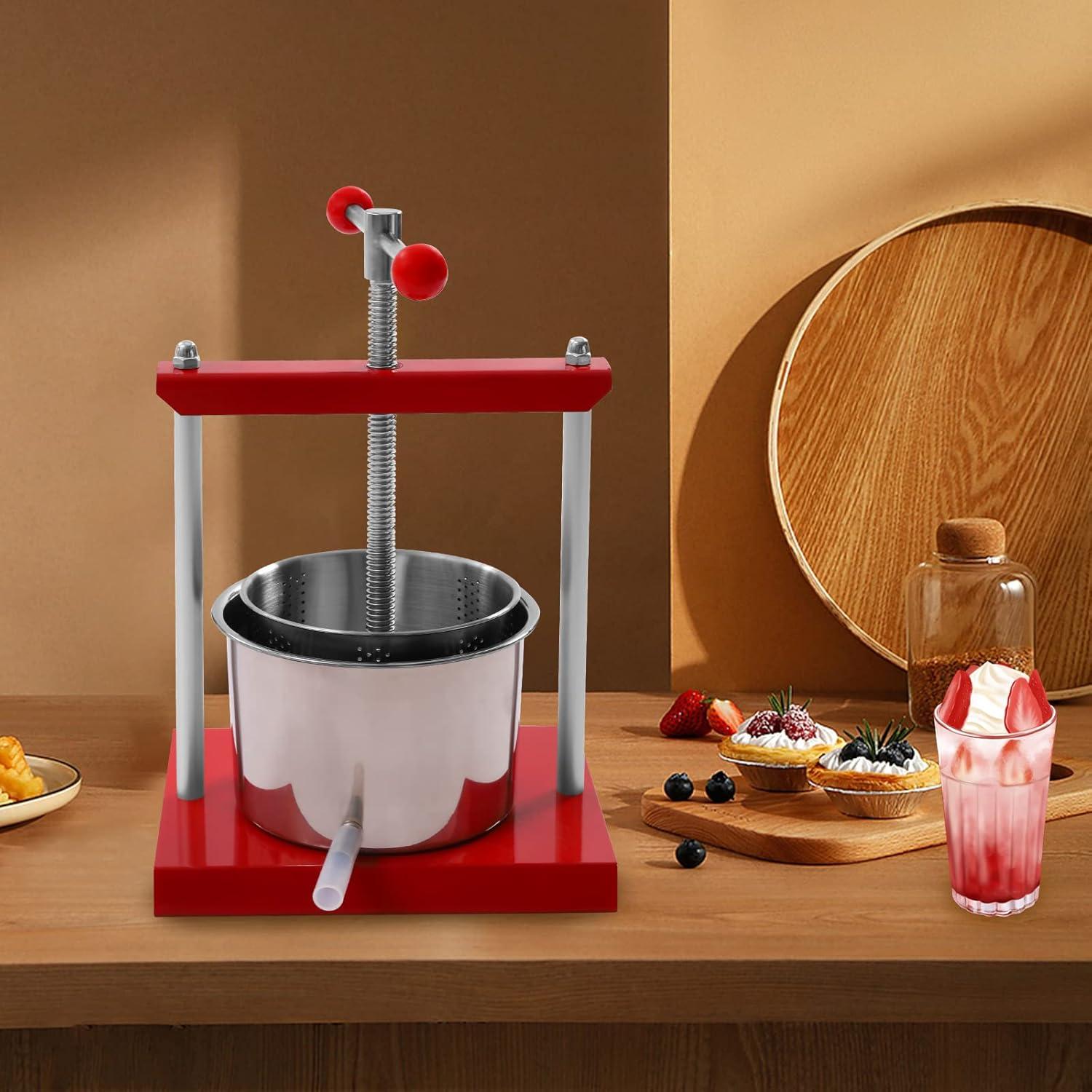 Prensa Manual de Vino DUTTIETY 6L Acero Inoxidable