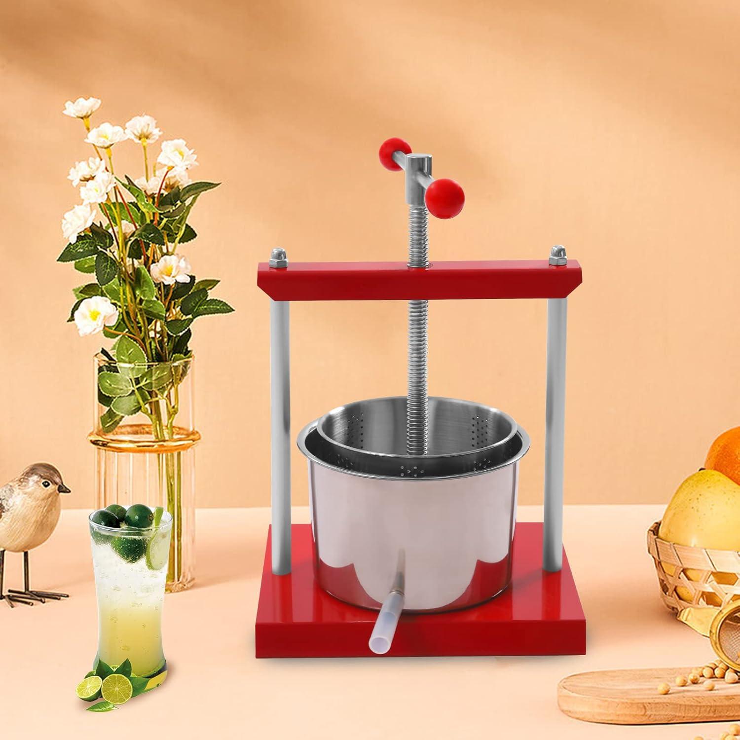 Prensa Manual de Vino DUTTIETY 6L Acero Inoxidable