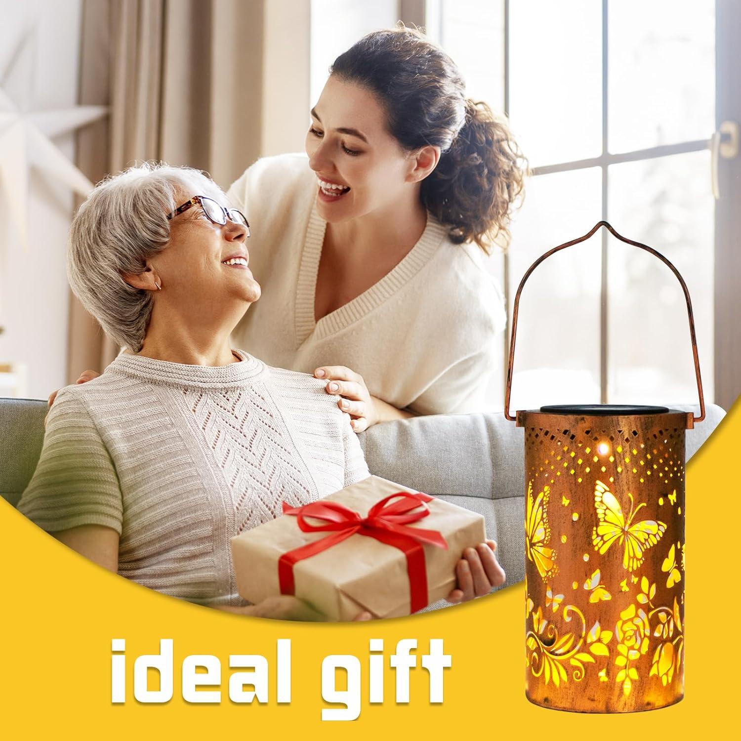 Linterna Solar Colgante DIBIEECN Mariposa LED Jardín 18cm