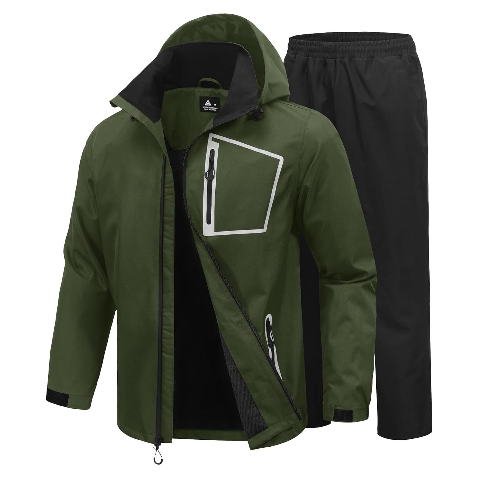 Traje de Lluvia para Hombre SWISSWELL Impermeable Verde Militar