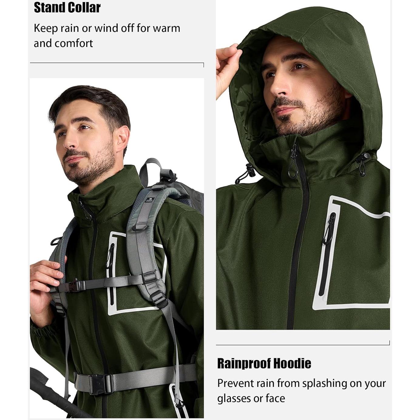 Traje de Lluvia para Hombre SWISSWELL Impermeable Verde Militar