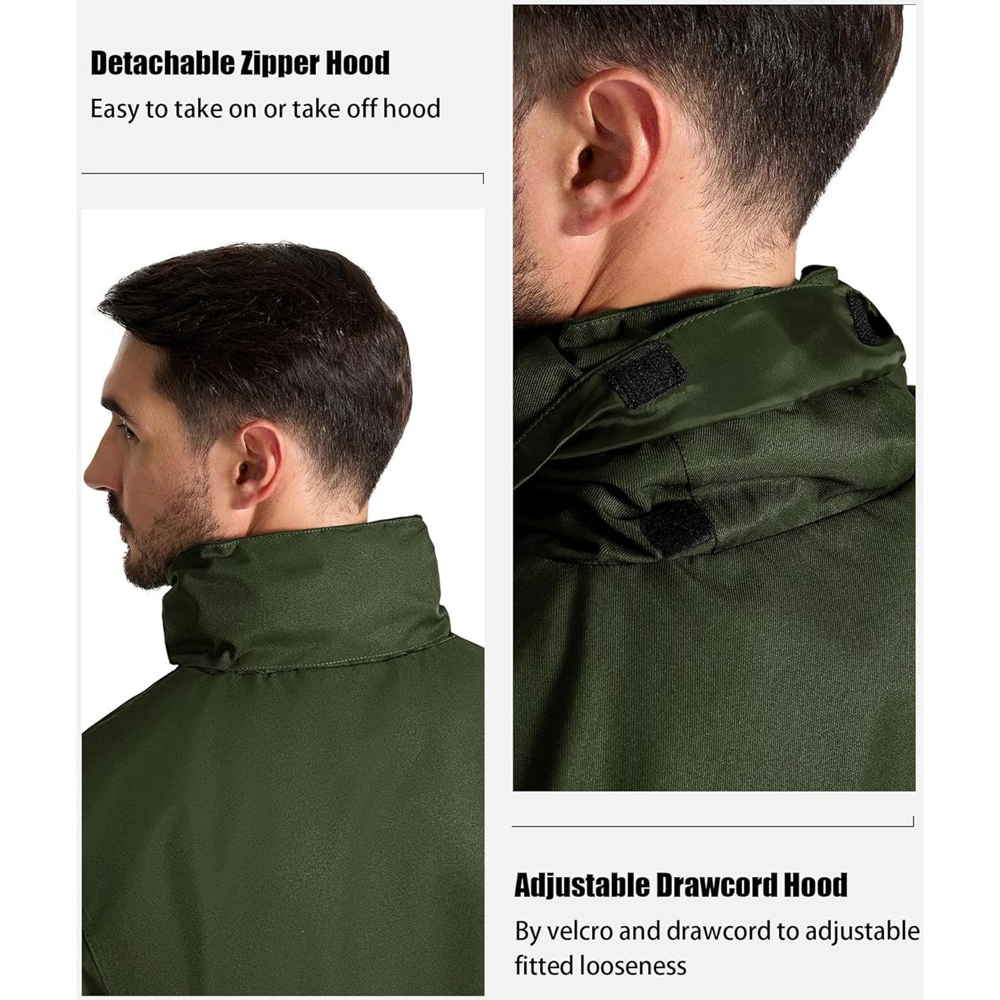Traje de Lluvia para Hombre SWISSWELL Impermeable Verde Militar