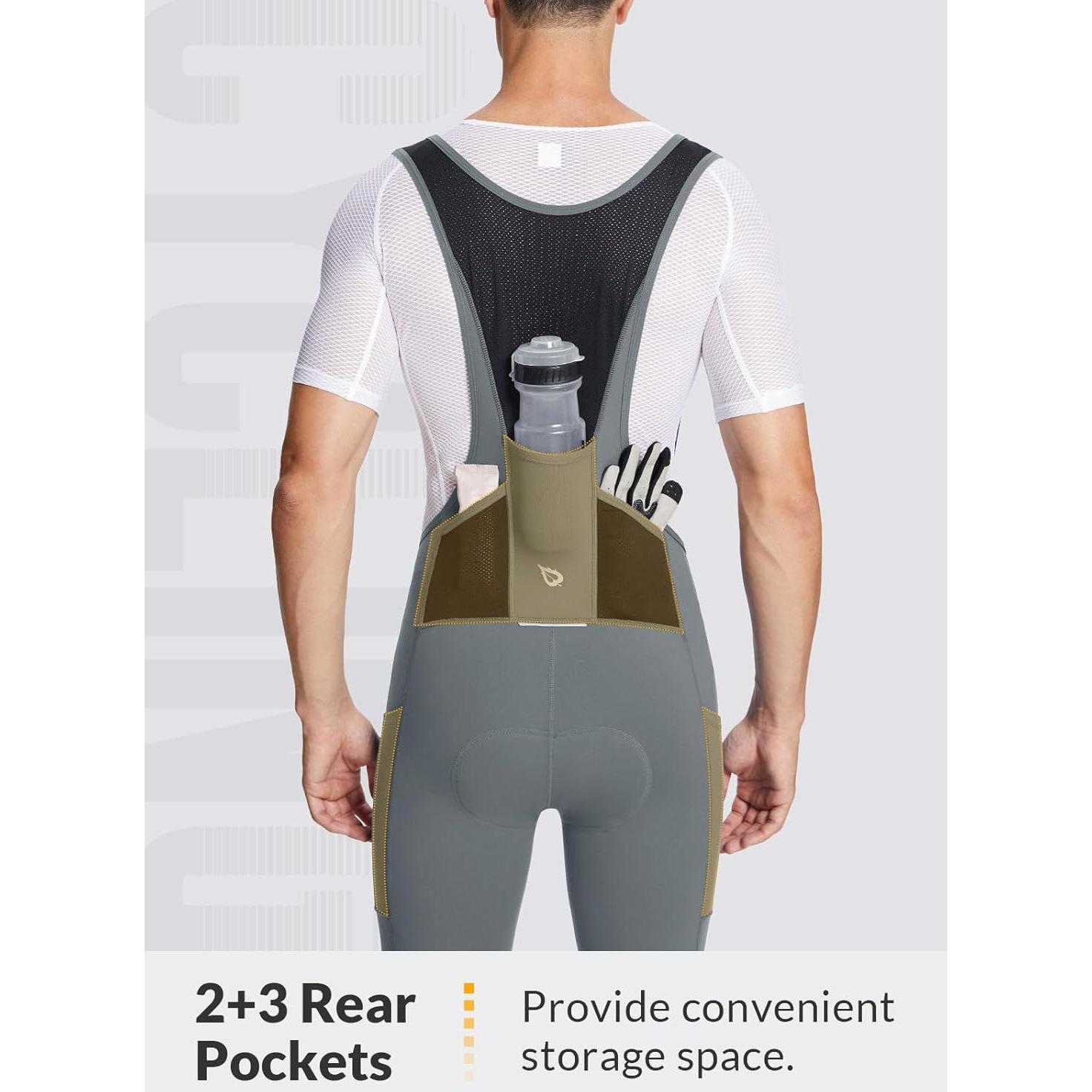 Pantalones de Ciclismo Invierno Baleaf con Tirantes y Almohadilla 4D