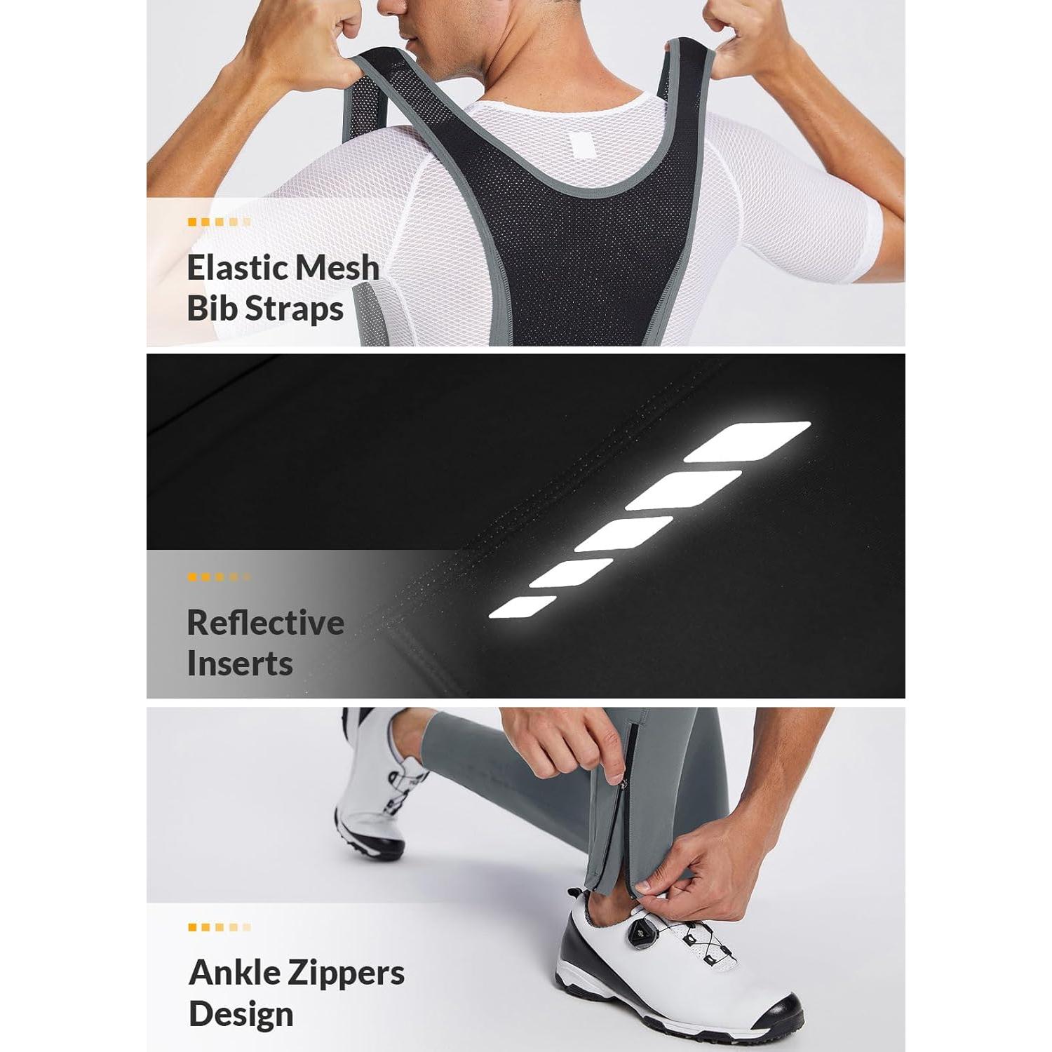 Pantalones de Ciclismo Invierno Baleaf con Tirantes y Almohadilla 4D