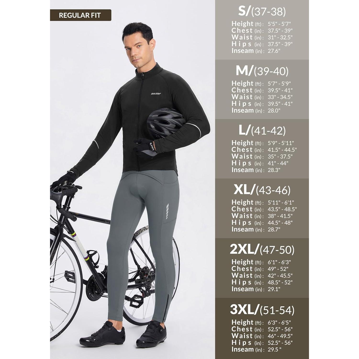 Pantalones de Ciclismo Invierno Baleaf con Tirantes y Almohadilla 4D