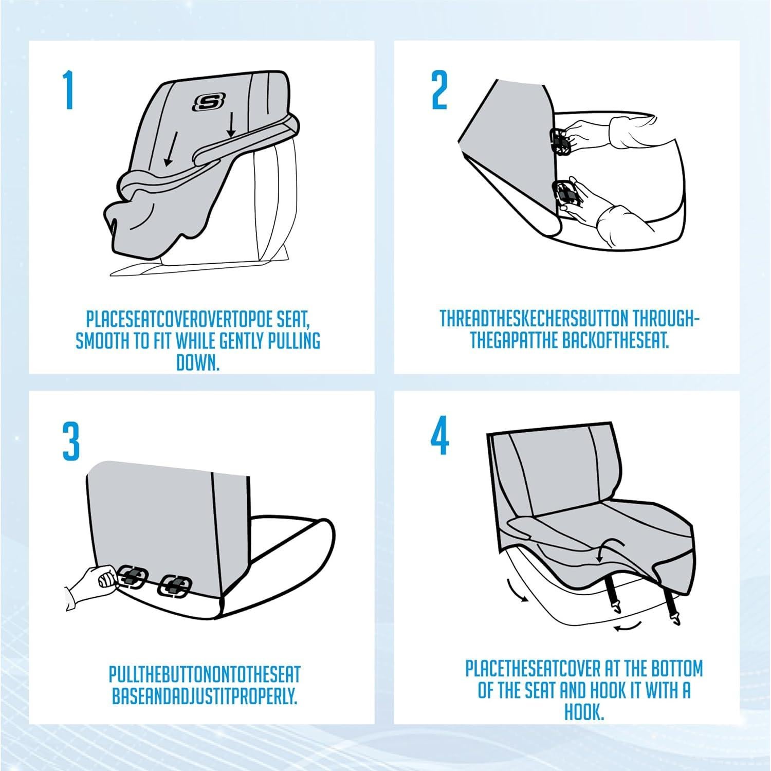 Funda de Asiento de Coche PIC AUTO, Cuero y Malla, Negro