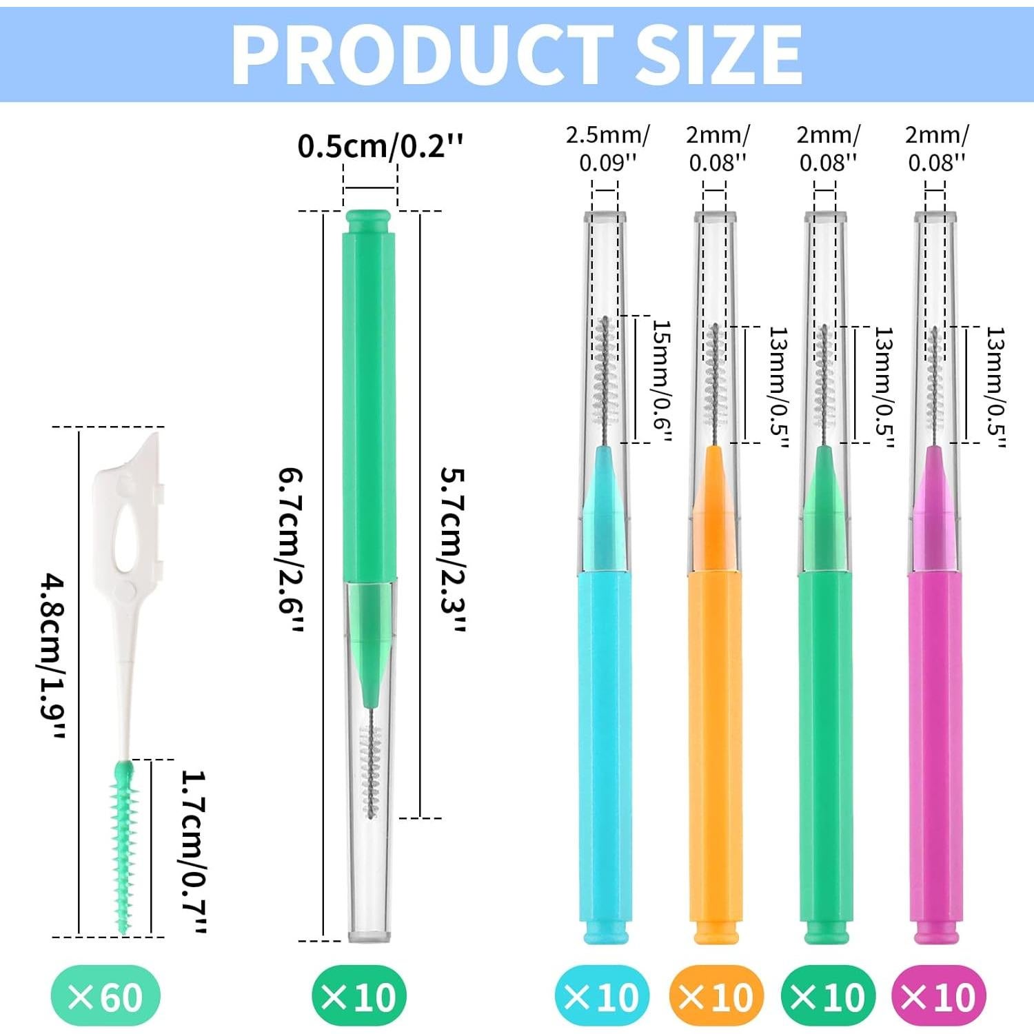 Set de Cepillos Interdentales Svalor 100 Piezas Multicolor