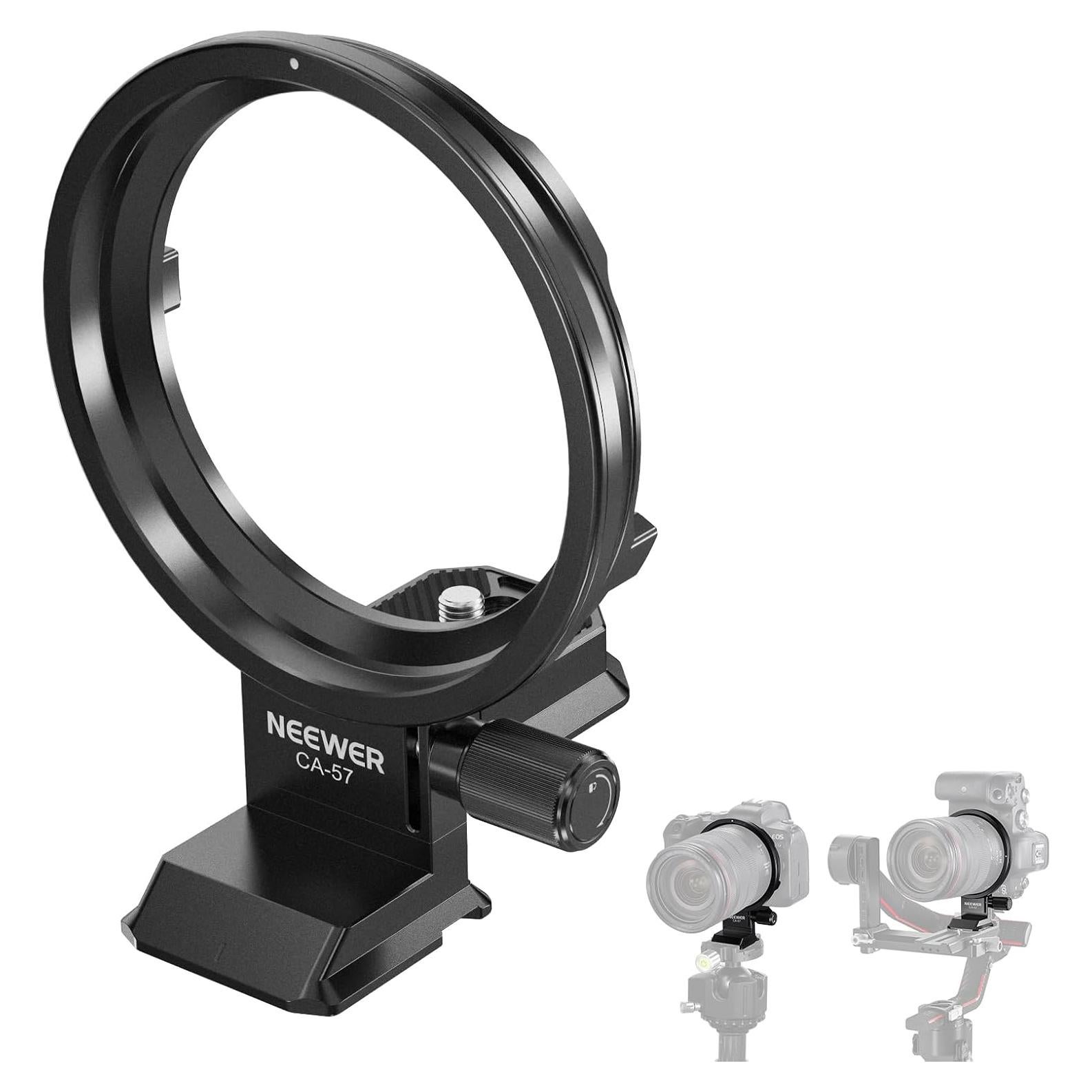 Neewer Rotatable Collar Mount Plate for Canon EOS R5 R5C R6 Mark II, Fast Horizontal to Vertical Camera Tripod Lens Mount Ring Compatible with DJI RS 3/2 & Arca Quick Release System, CA-57