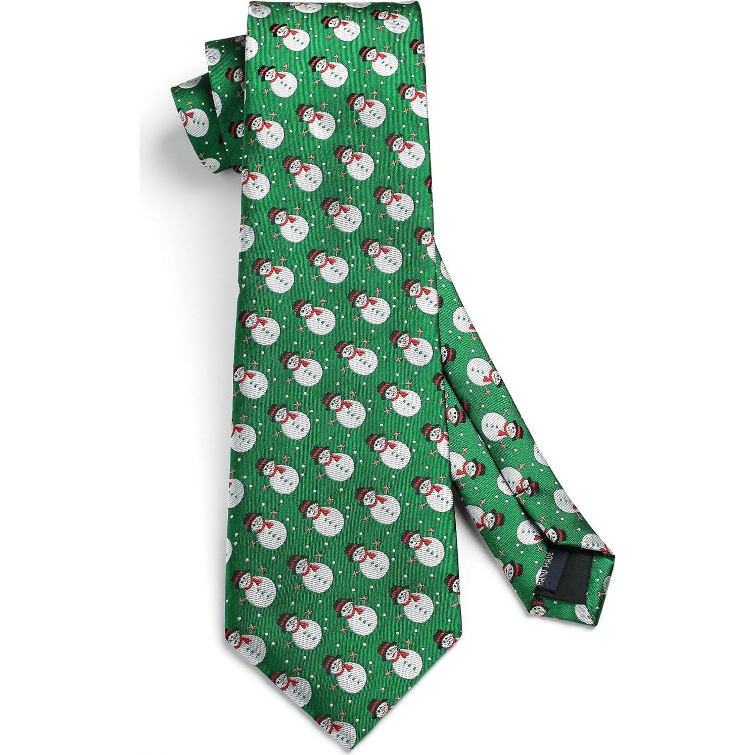 Corbata Navideña para Hombres HISDERN + Pañuelo 31cm