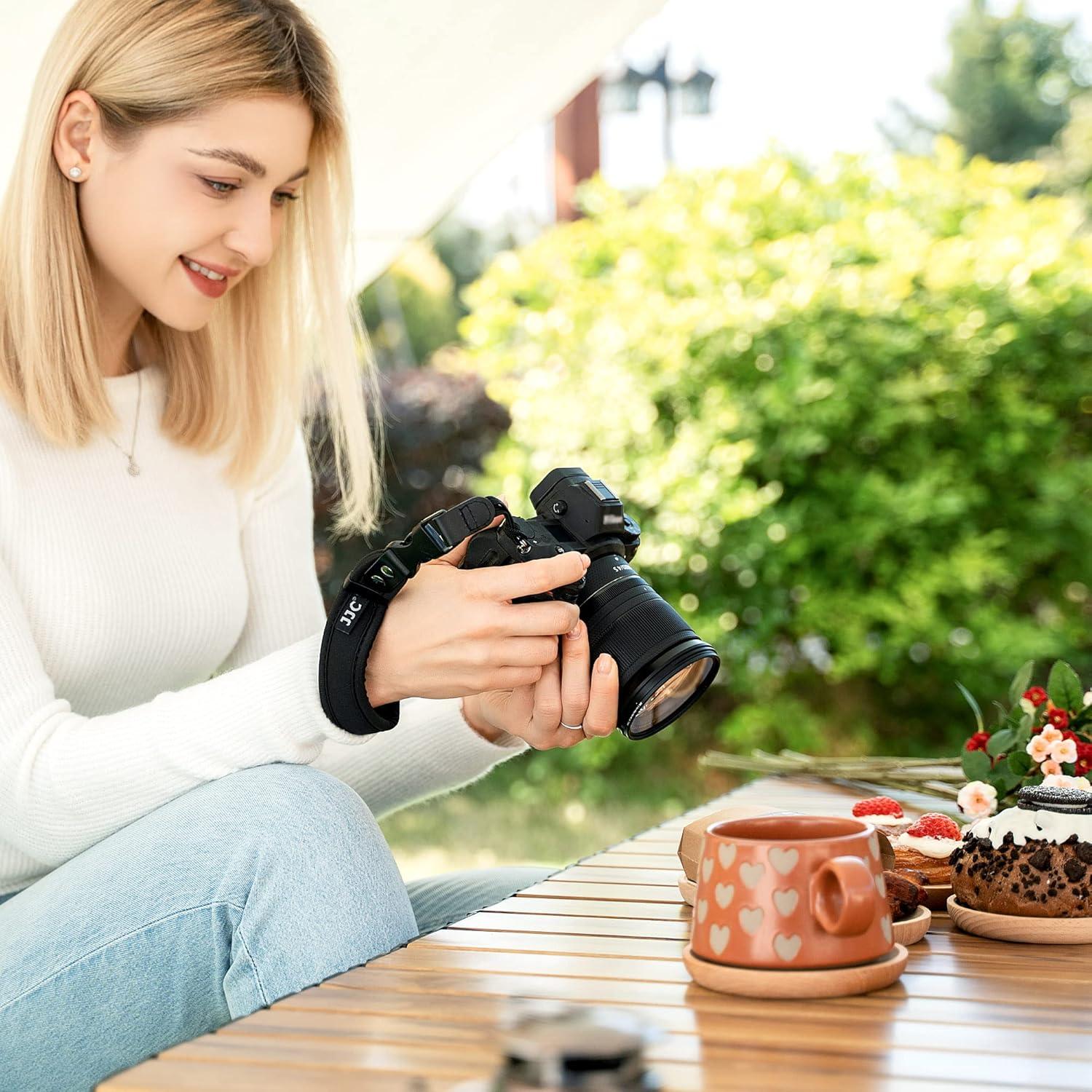 Correa de Muñeca JJC para Cámara DSLR Neopreno Negro