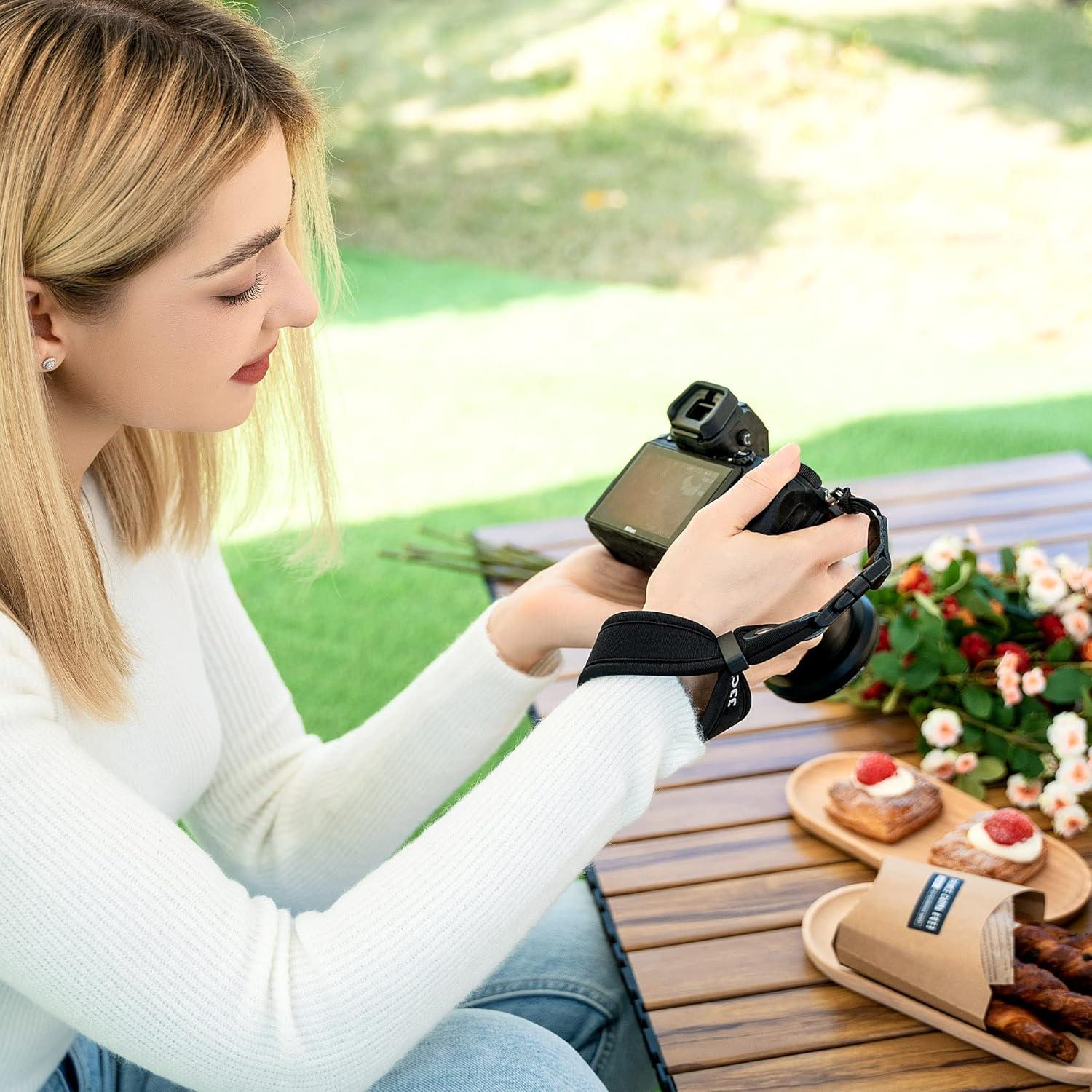 Correa de Muñeca JJC para Cámara DSLR Neopreno Negro