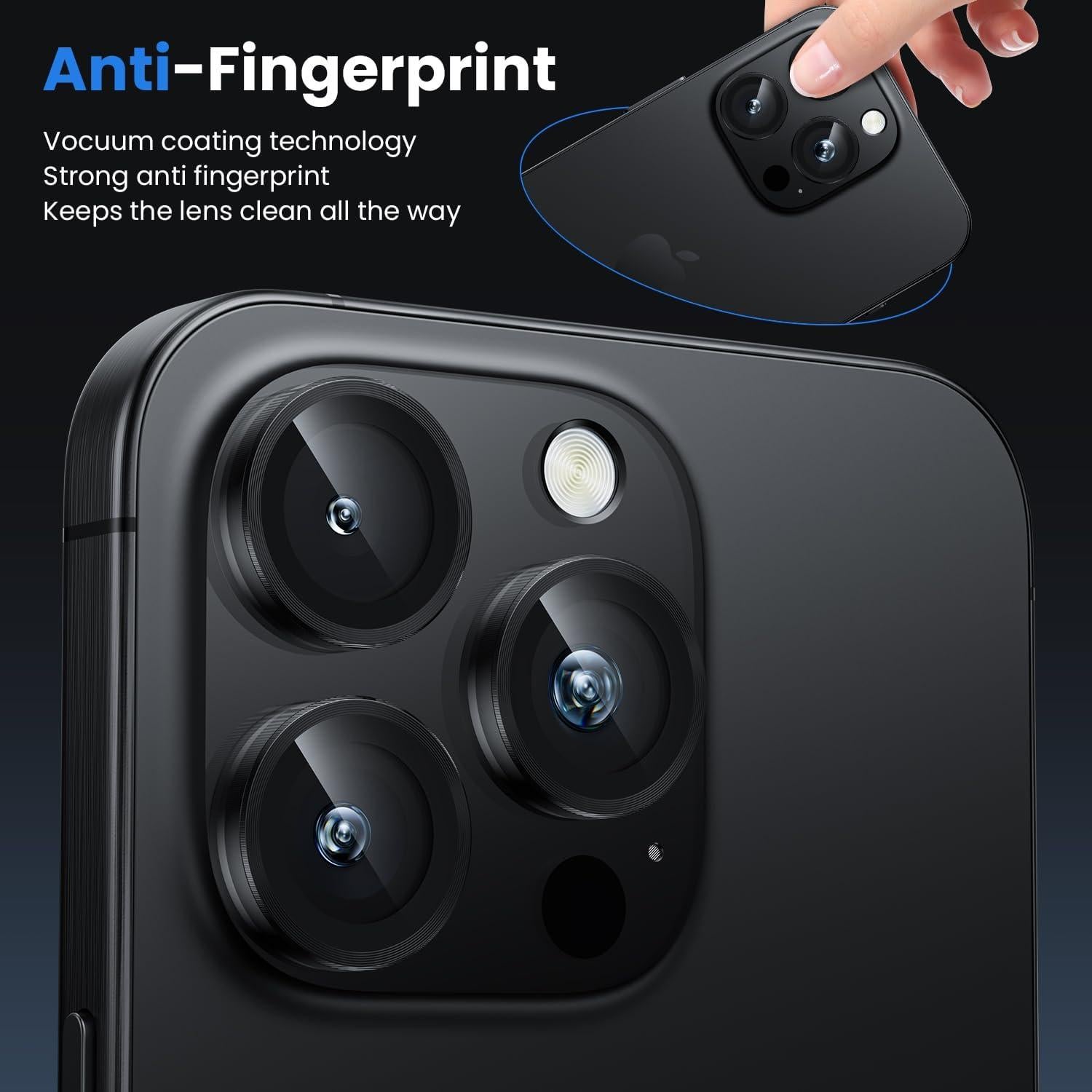 Protector de Lente de Cámara WSKEN para iPhone 16 Pro/Max - Cristal Templado 9H