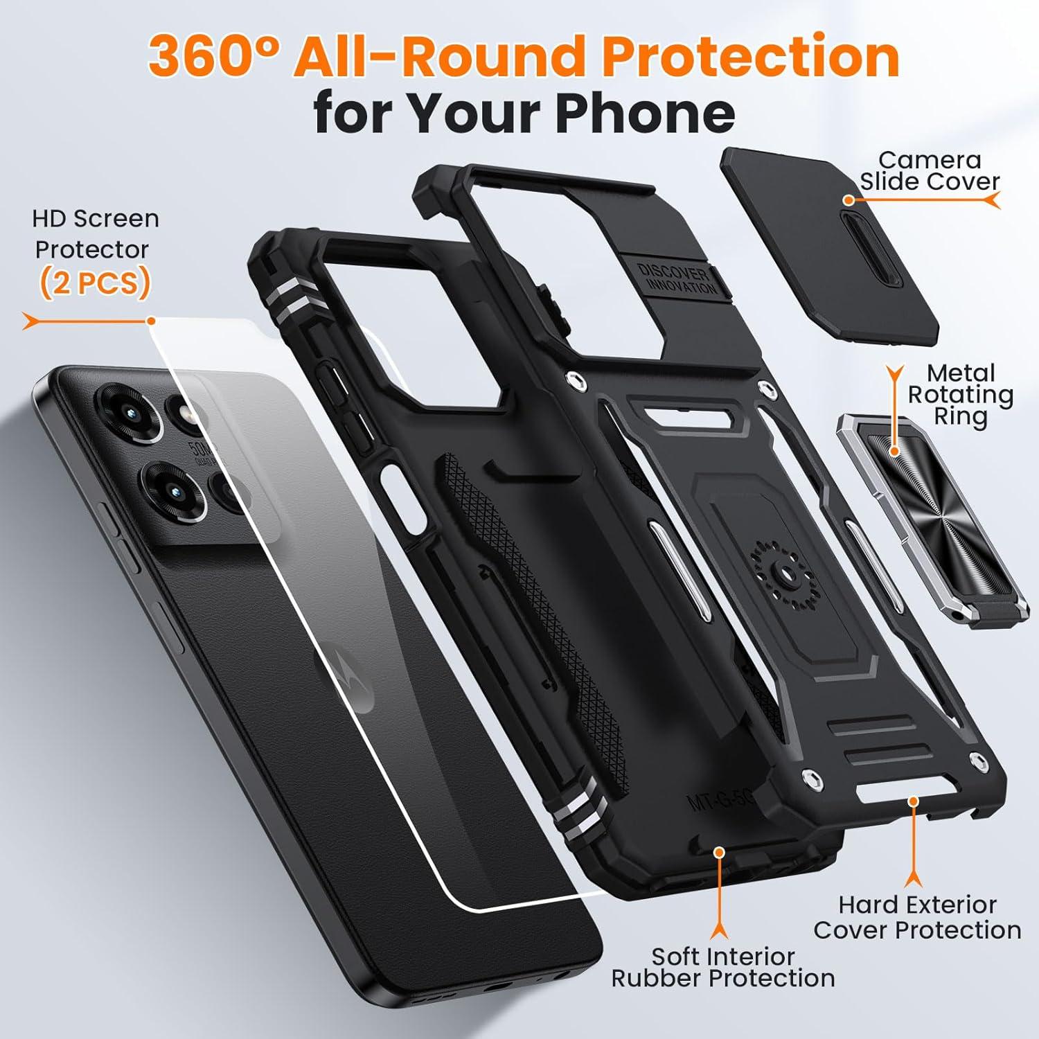 Funda KEDUIZHANG para Motorola Moto G 2025 con 2 Protectores HD