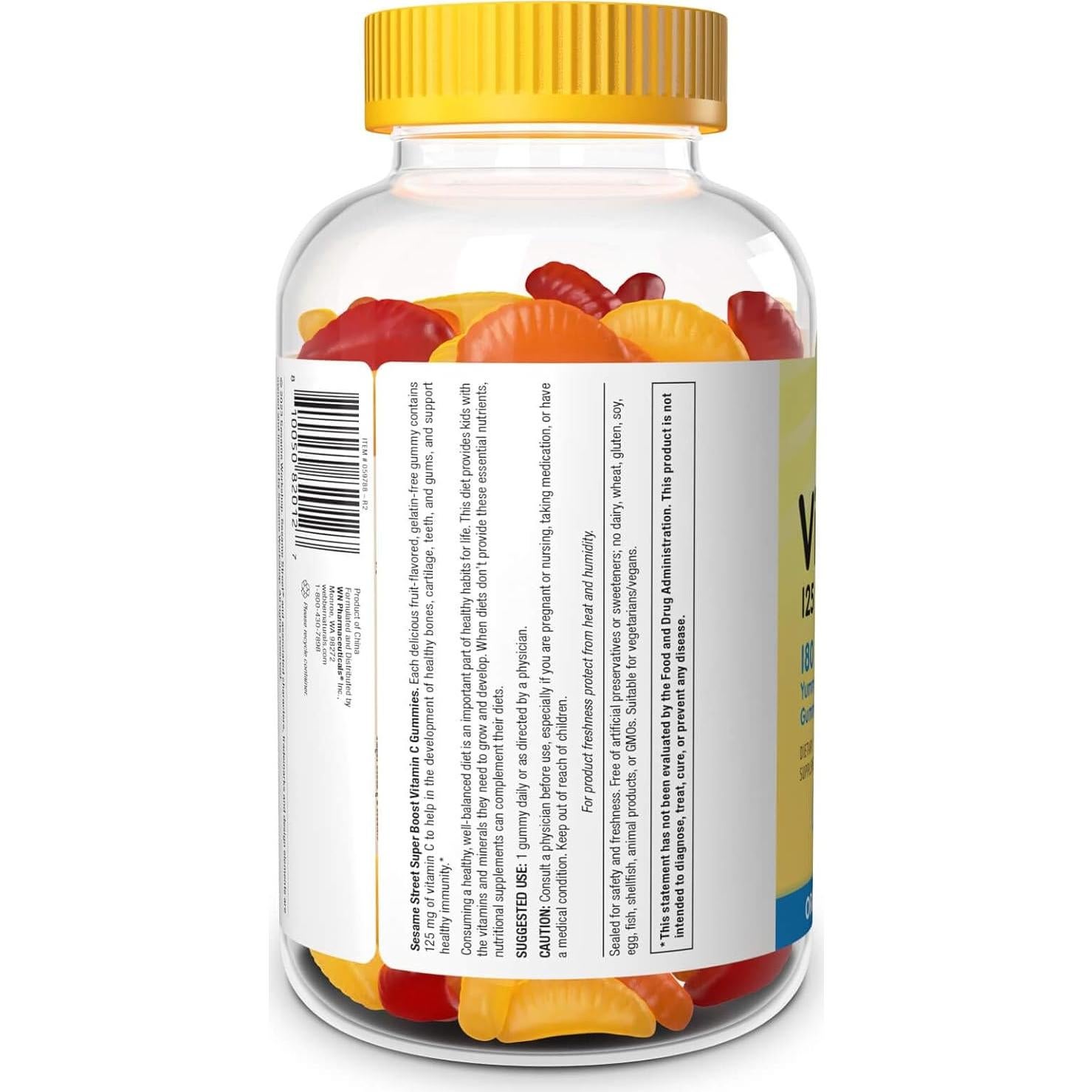 Gominolas Veganas de Vitamina C Webber Naturals 180 Unidades