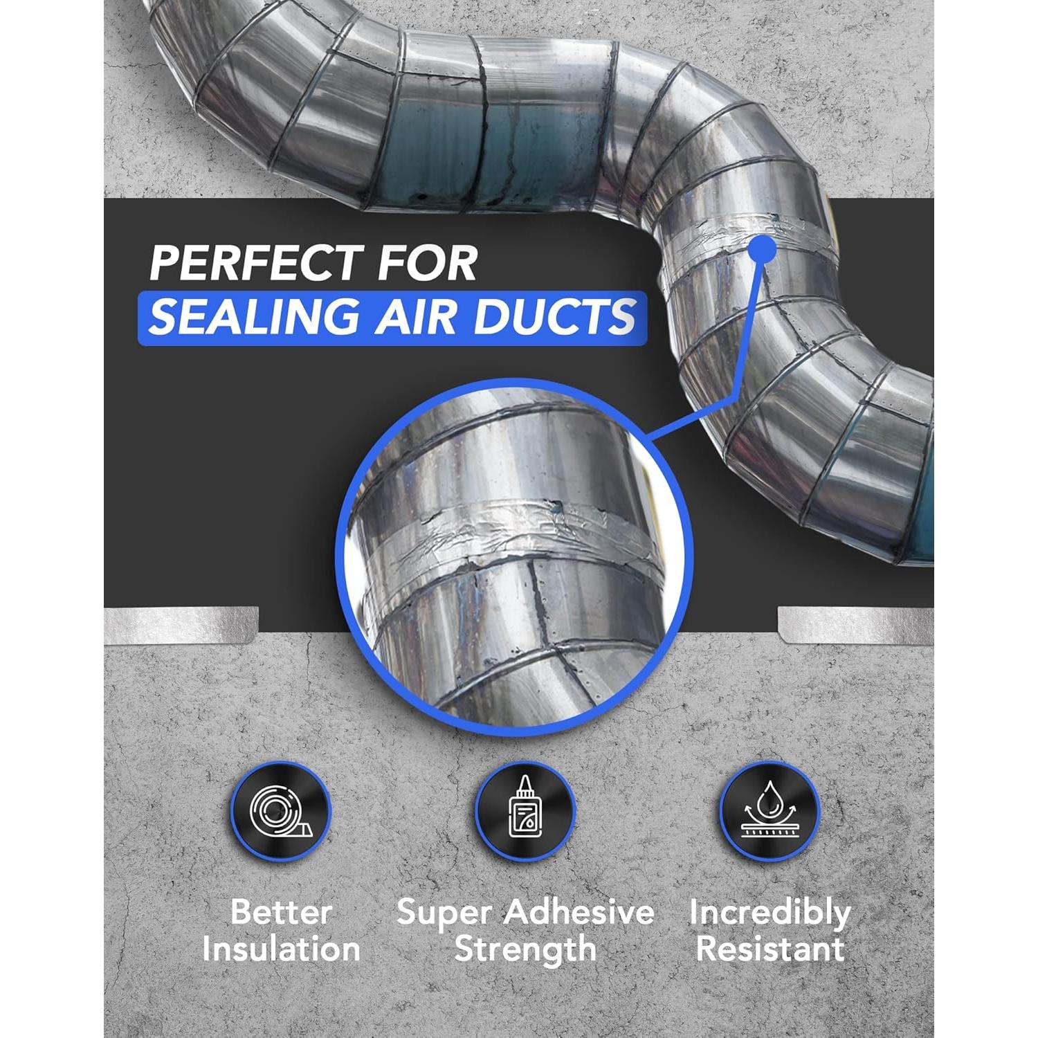 Cinta de Aluminio TapePlus 7.62 cm x 64 m Resistente al Calor