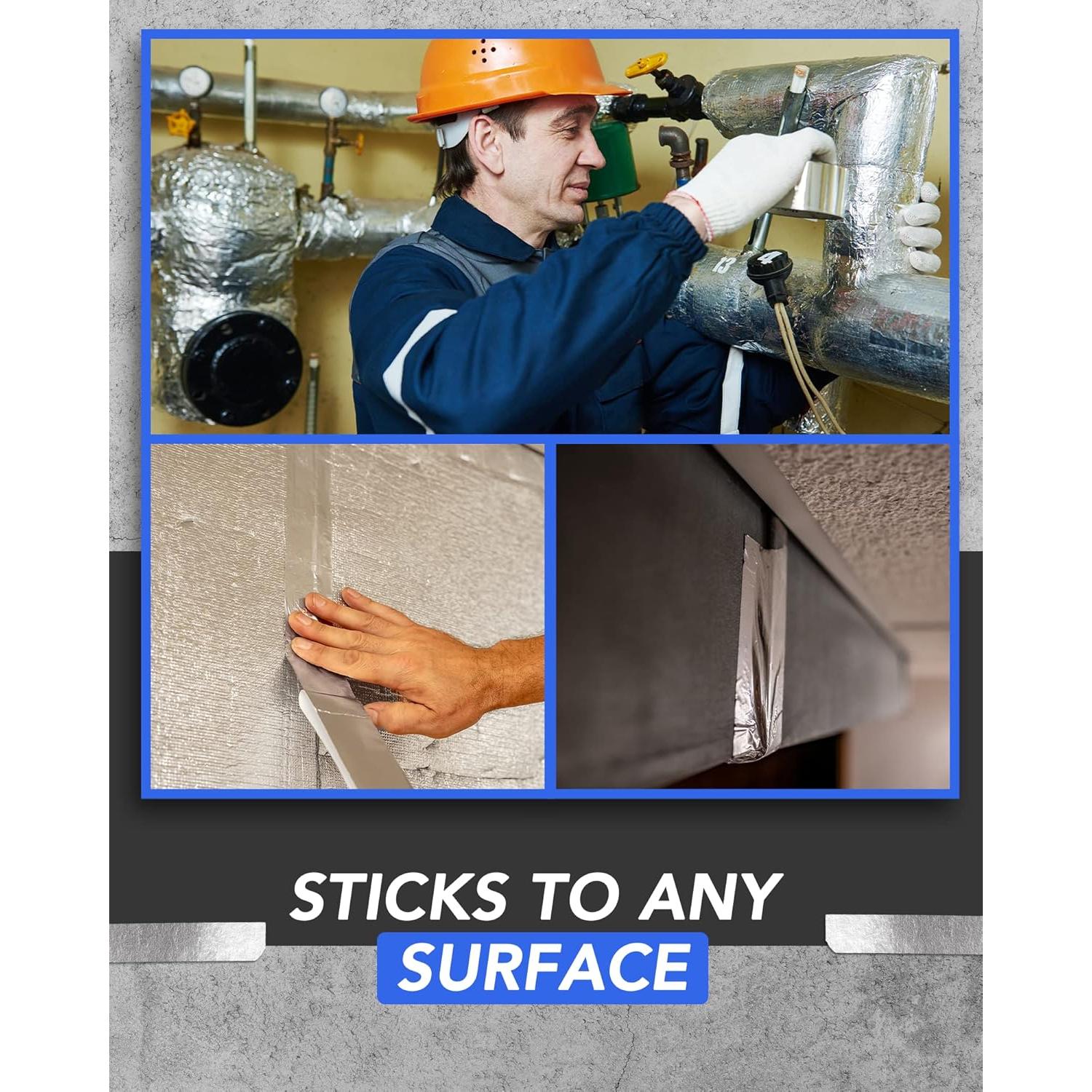 Cinta de Aluminio TapePlus 7.62 cm x 64 m Resistente al Calor