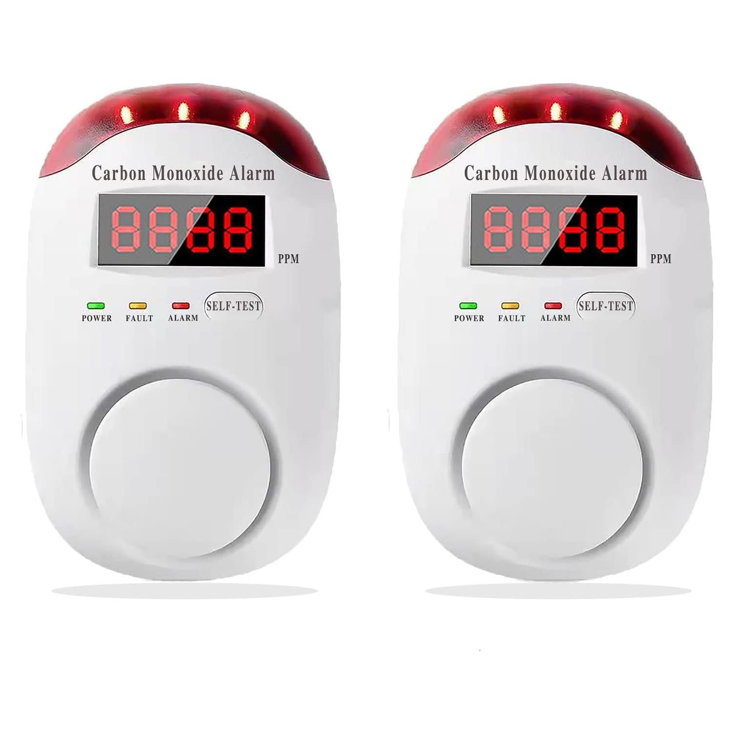 Detector de Monóxido de Carbono Colorwell WA996 LED 2 Pcs