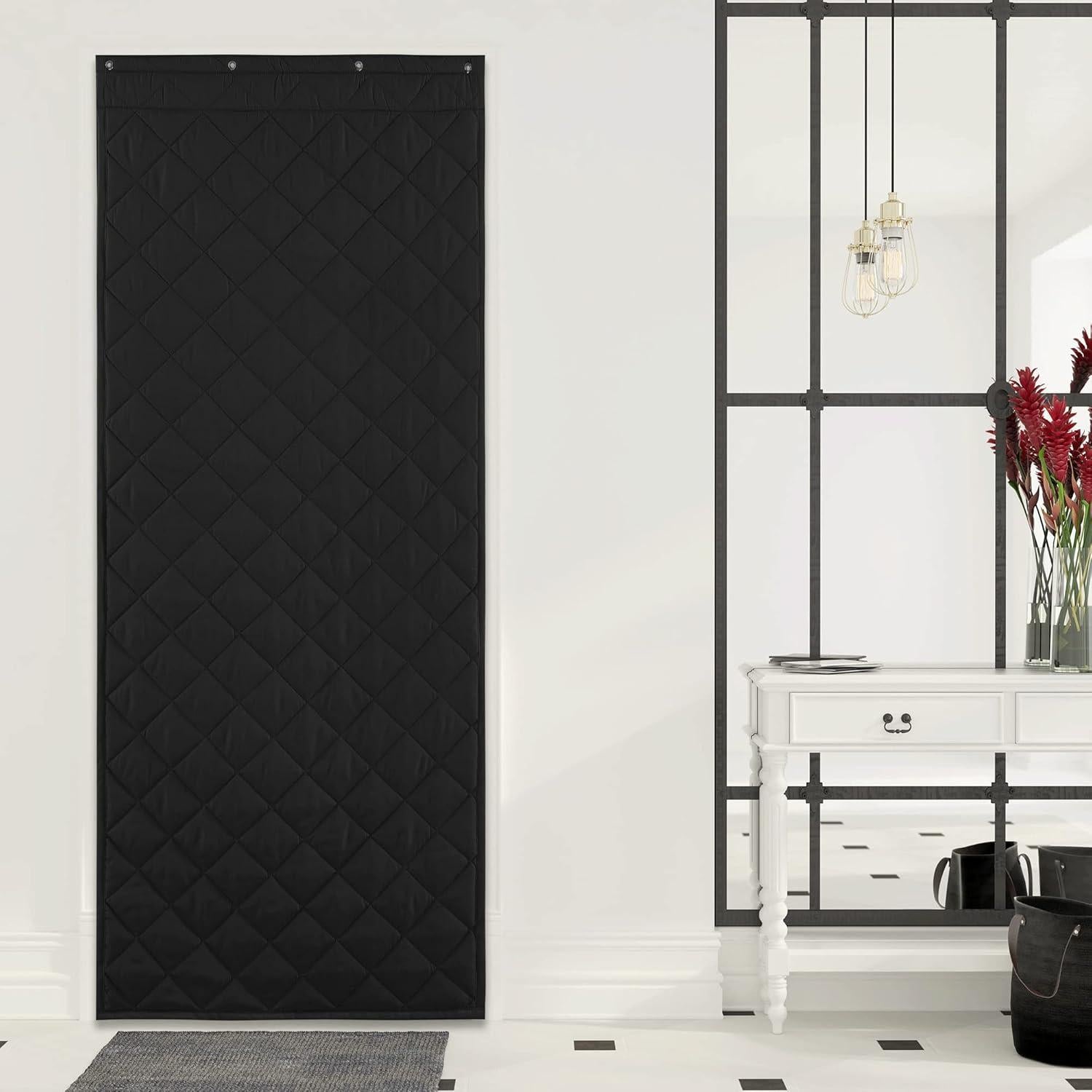 Cortina de Puerta Aislante NICETOWN 86.36x208.28cm Negra