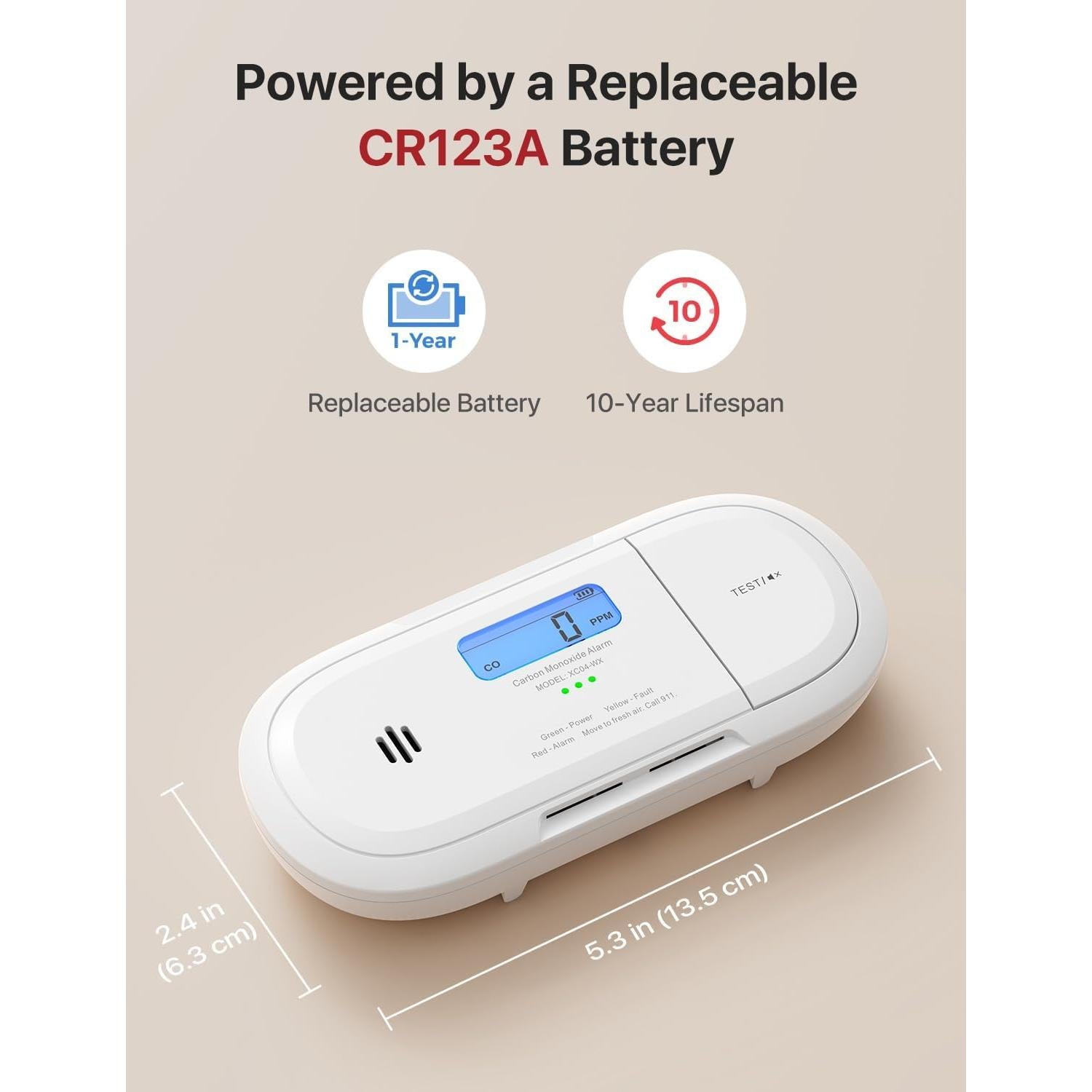 Detector de Monóxido de Carbono X-Sense XC04-WX Wi-Fi