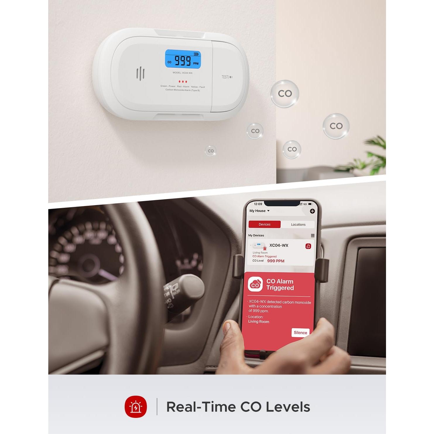 Detector de Monóxido de Carbono X-Sense XC04-WX Wi-Fi