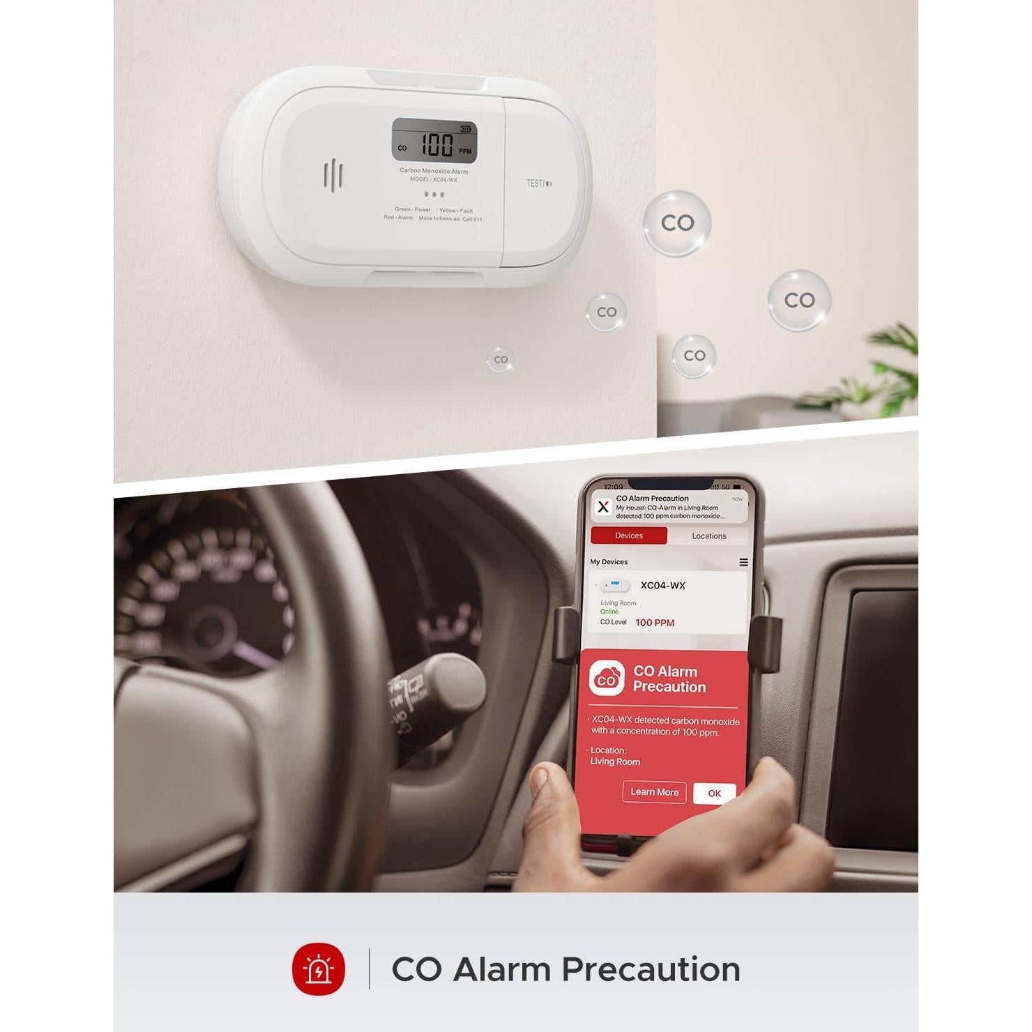 Detector de Monóxido de Carbono X-Sense XC04-WX Wi-Fi