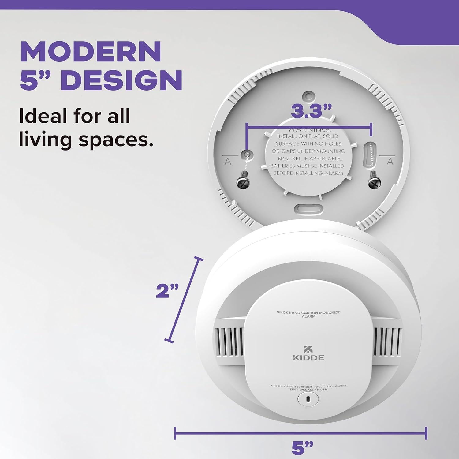 Detector de Humo y Monóxido de Carbono Kidde 30CUDR, Paquete de 2