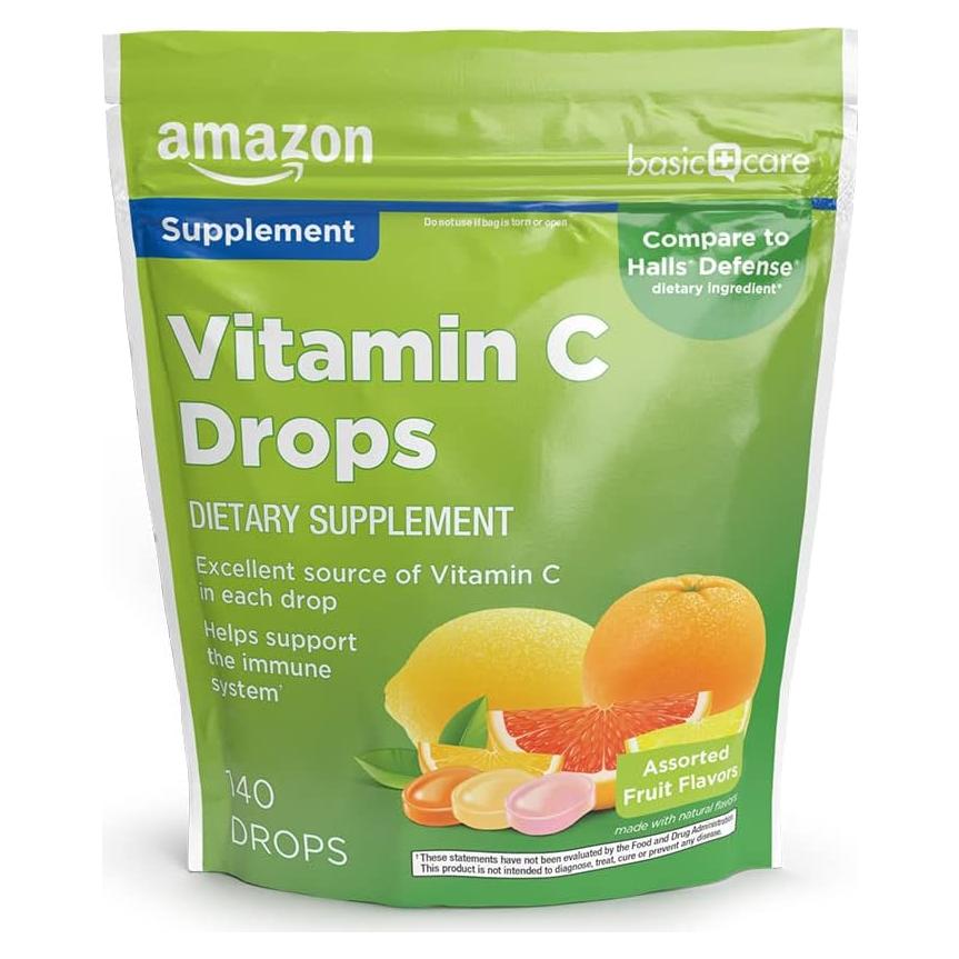 Gotas de Suplemento de Vitamina C Amazon Basic Care 140 Unidades
