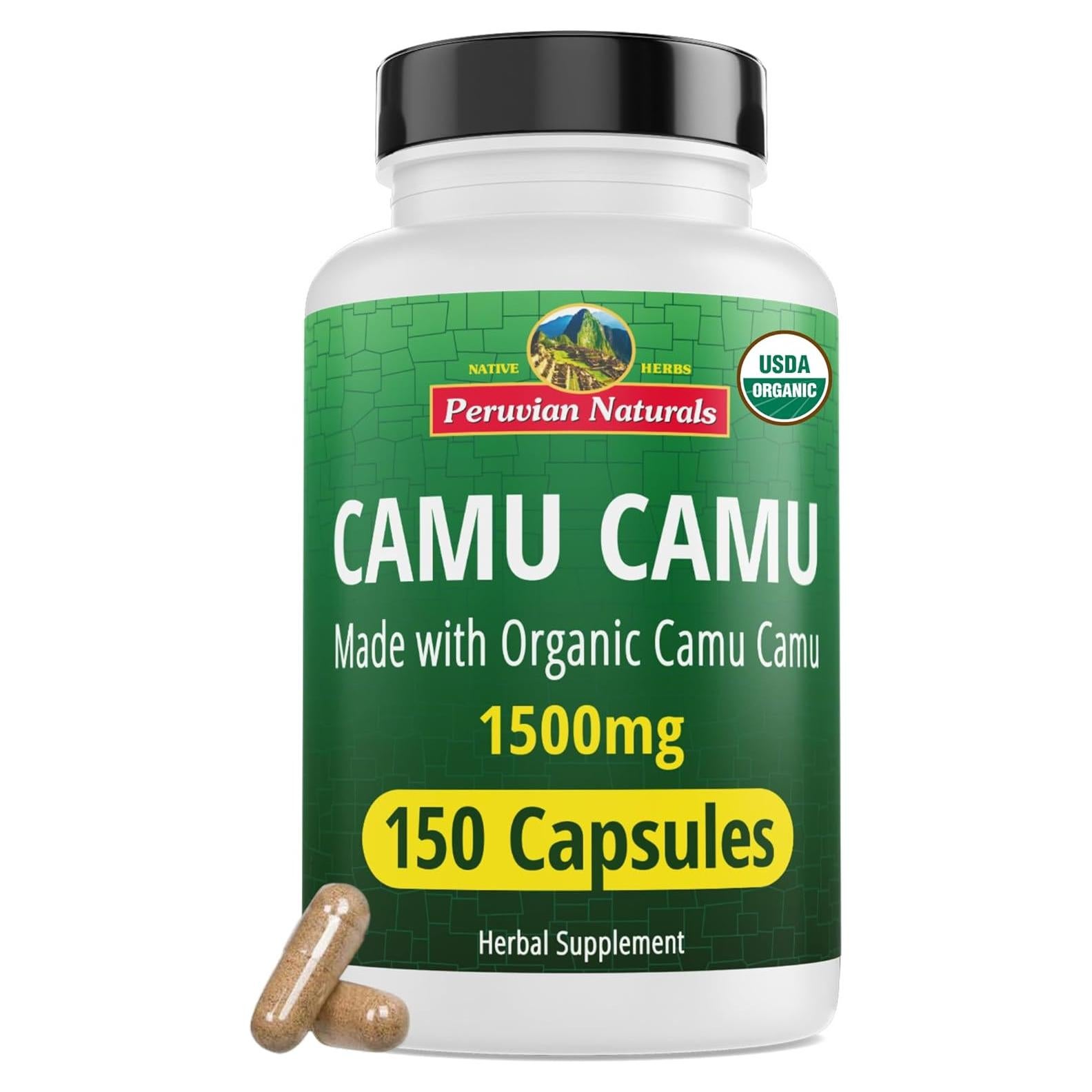 Cápsulas de Vitamina C Orgánica Camu Camu Peruvian Naturals 150 Unidades