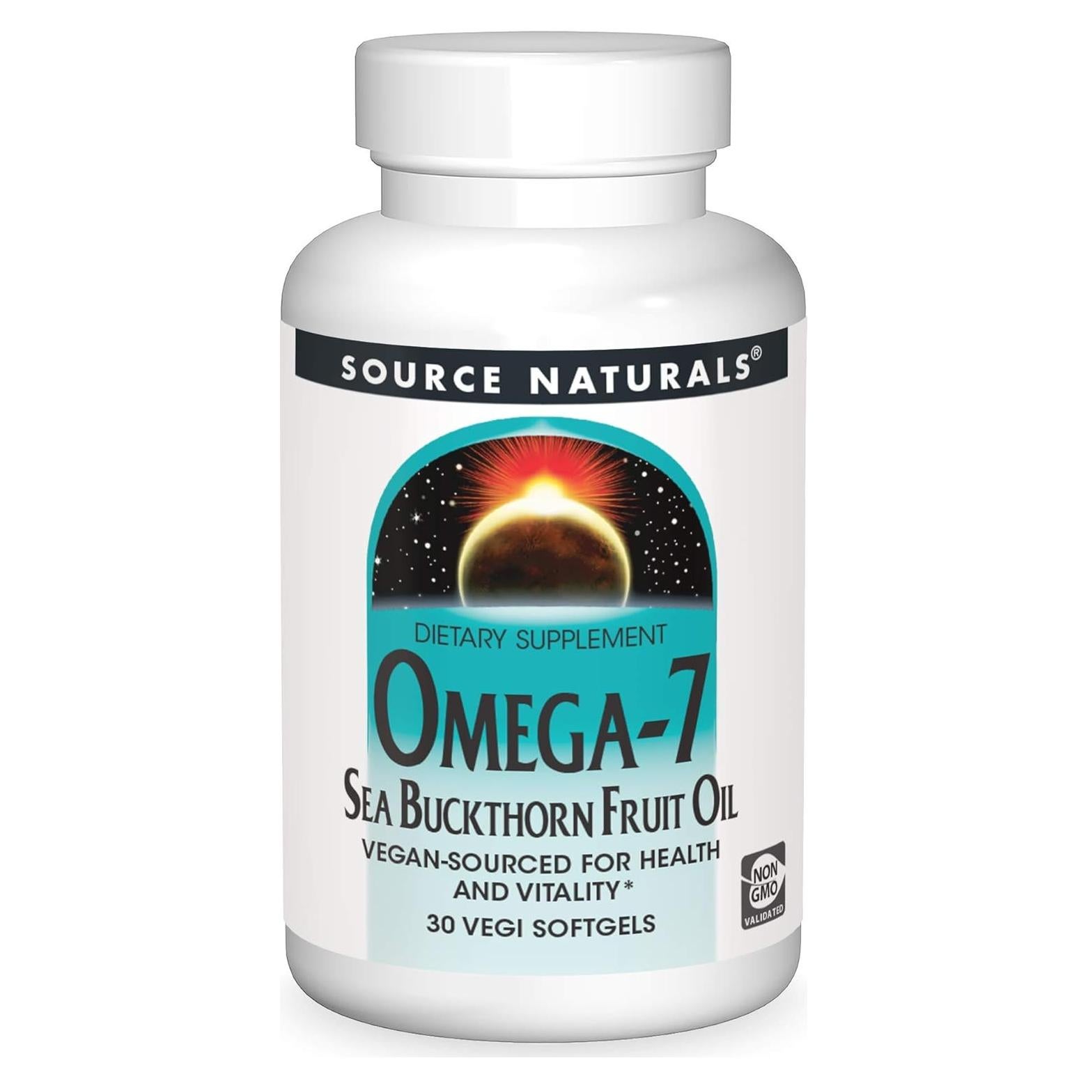 Source Naturals Omega-7 Aceite de Espino Marino Vegano - 30 Cápsulas