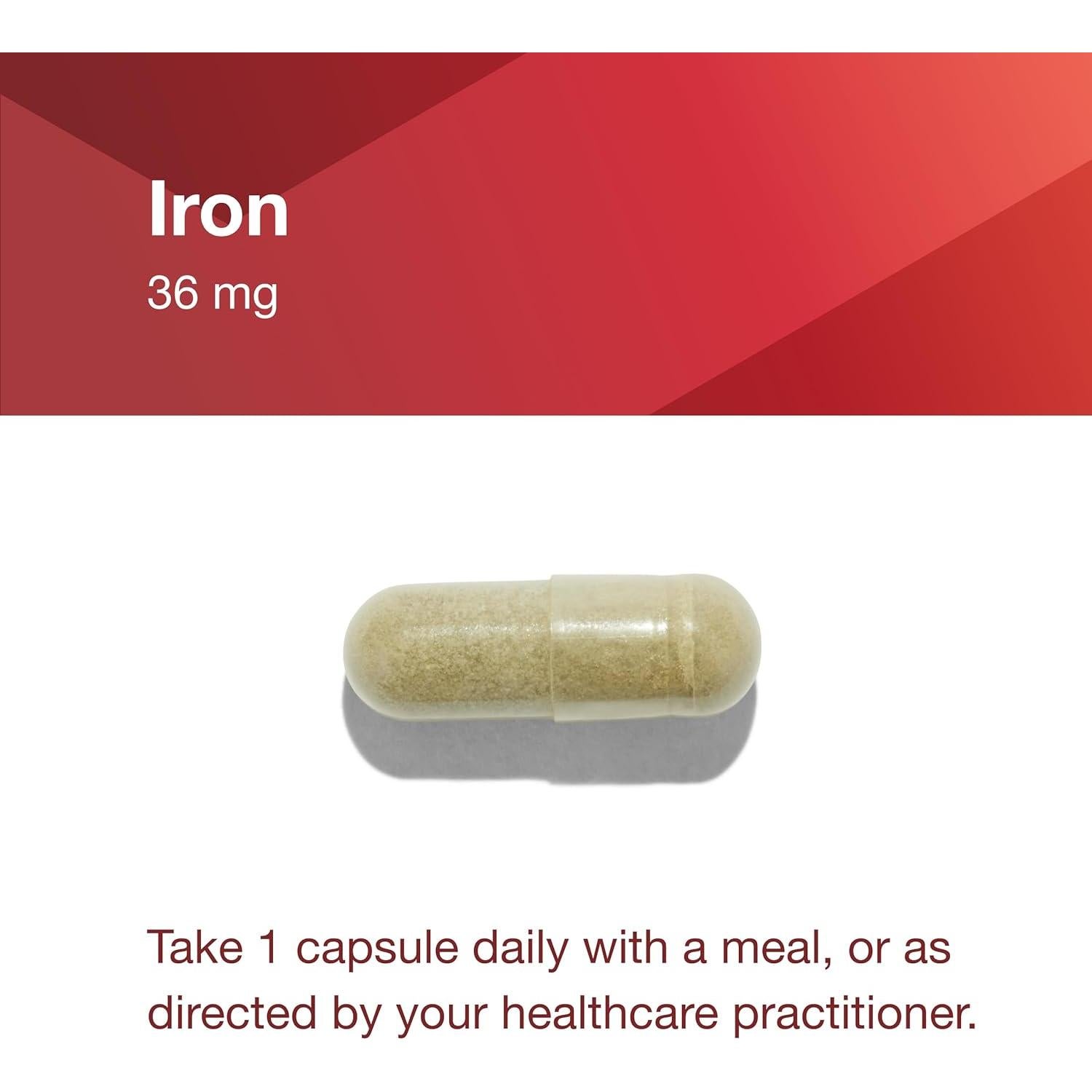 Suplemento de Hierro Ferrochel 36mg - Protocolo Vida - 90 Cápsulas Veganas