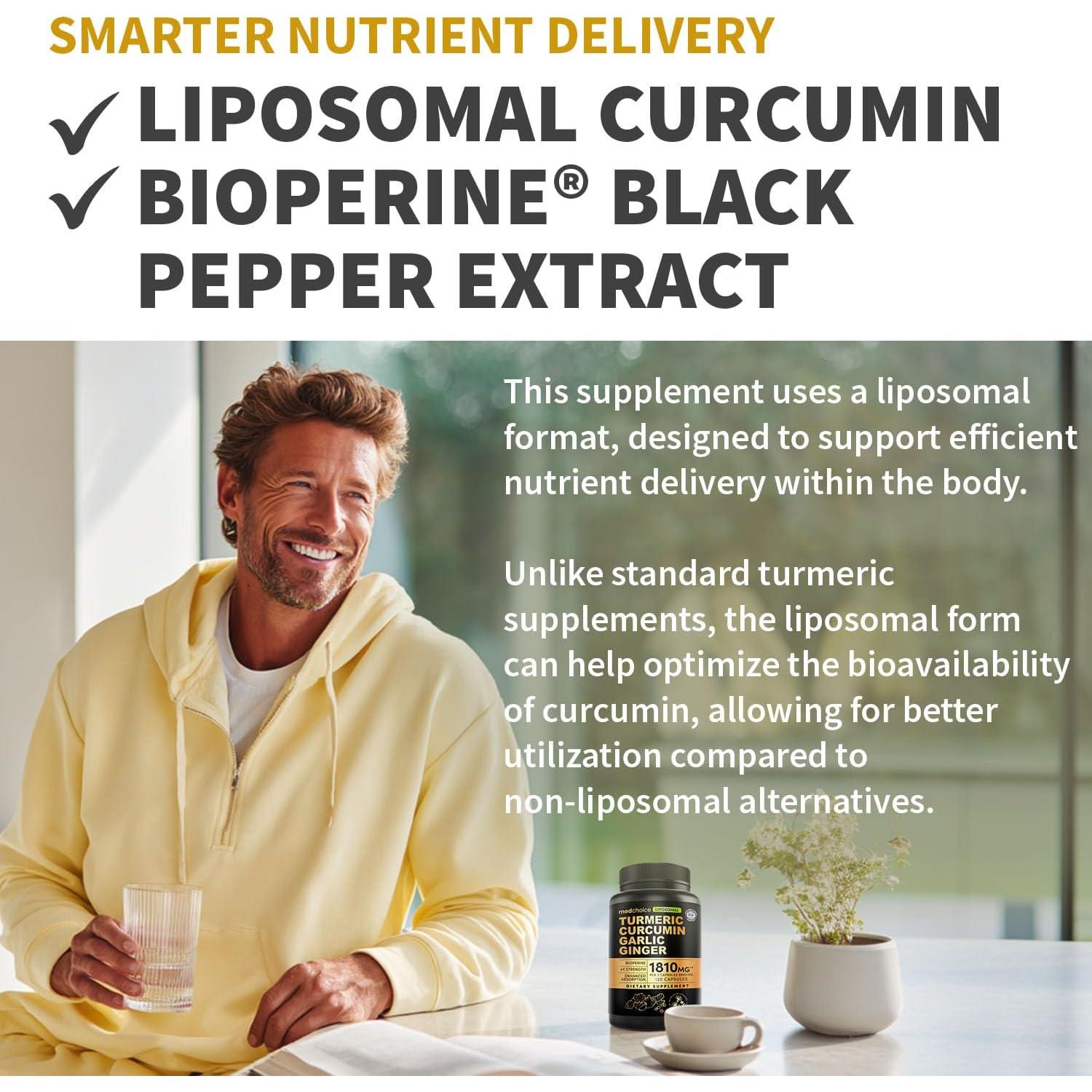 Suplemento de Cúrcuma Liposomal MEDCHOICE 120 Cápsulas