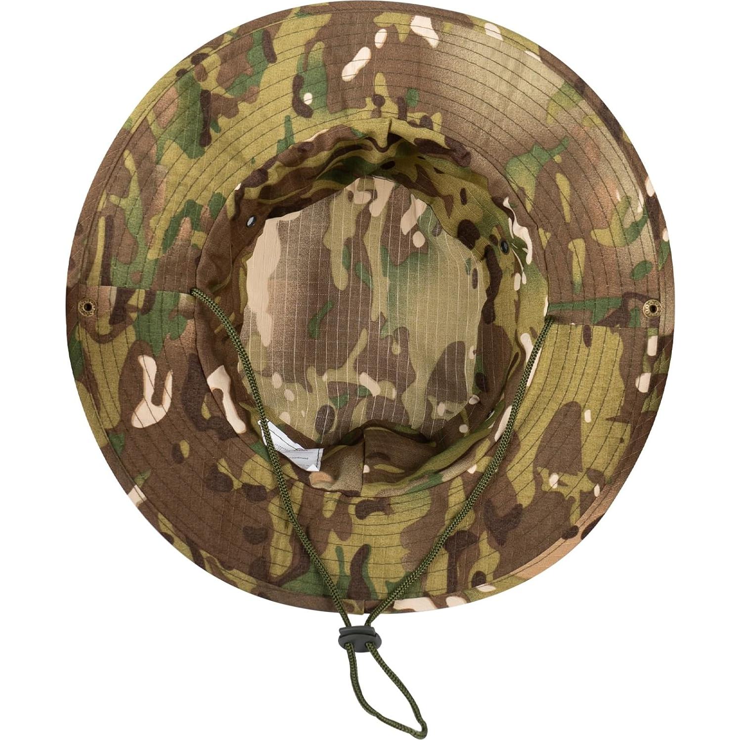 Sombrero Boonie UPF 50+ Verde Camo Unisex para Exterior