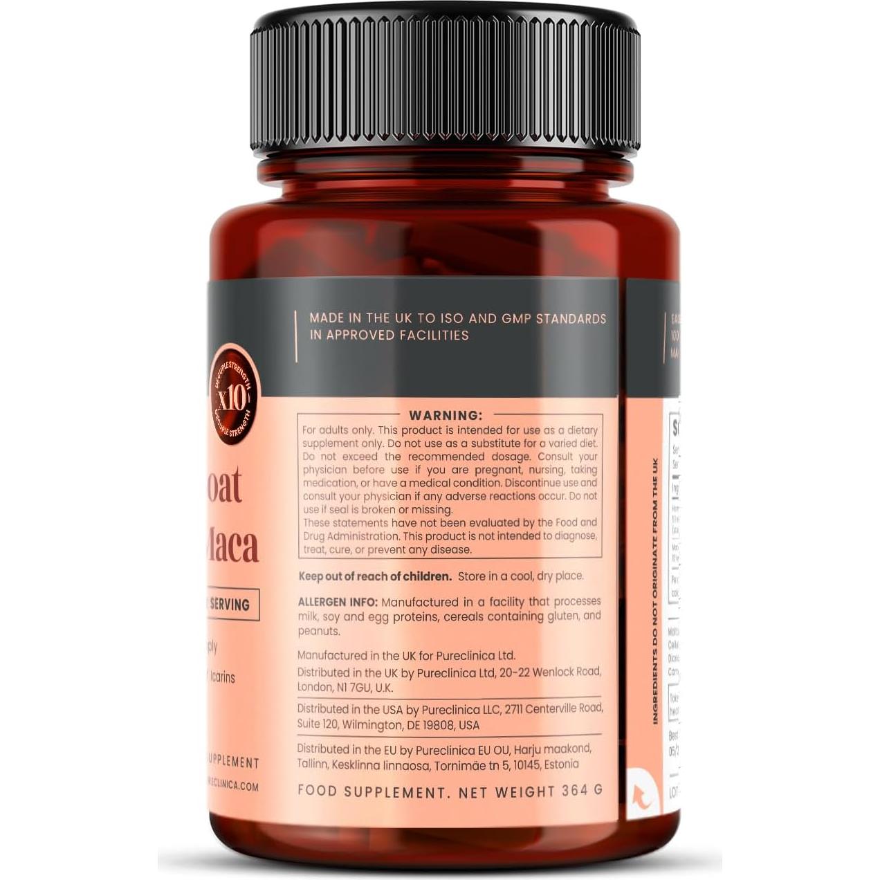 Suplemento Pureclinica Hierba de Cabra Apasionada 6250mg x180