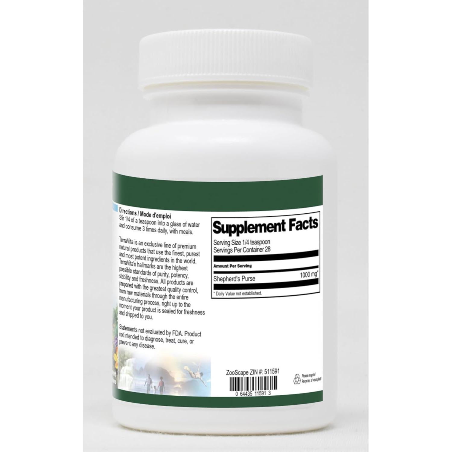 Polvo de Moneda del Pastor TerraVita 28.35 g Sin Rellenos