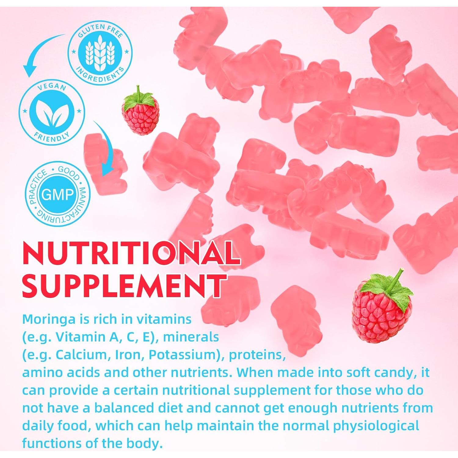 Gomitas de Moringa MEENCCD 60 Unidades Sabor Frambuesa