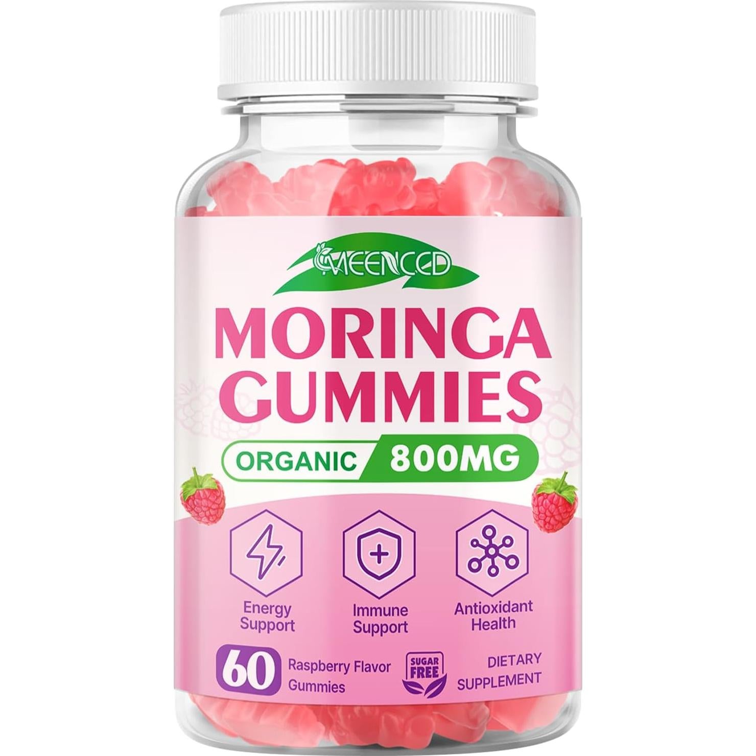 Gomitas de Moringa MEENCCD 60 Unidades Sabor Frambuesa
